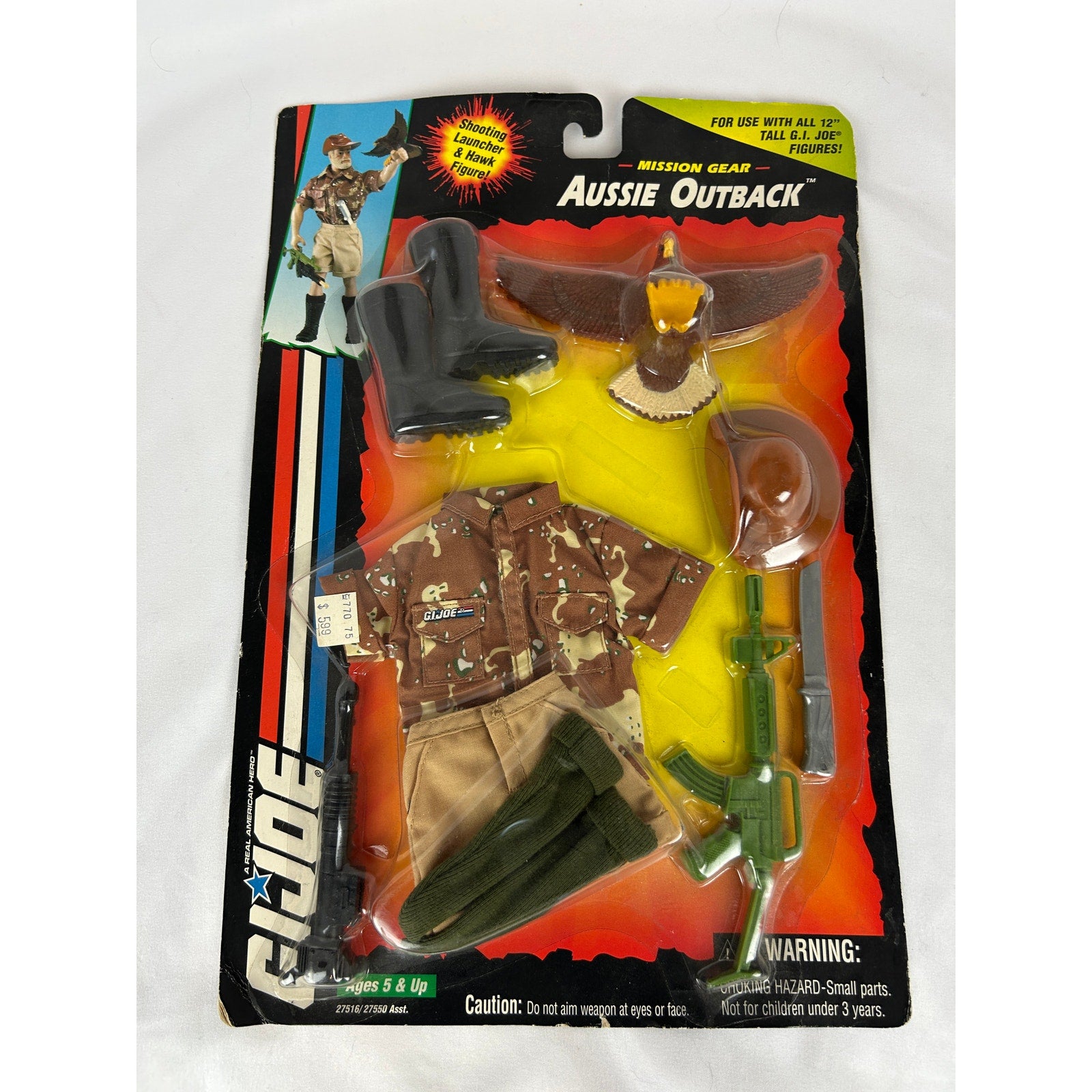 GI Joe Aussie Outback Mission Gear Accessory Pack 12″ MOSC Vintage