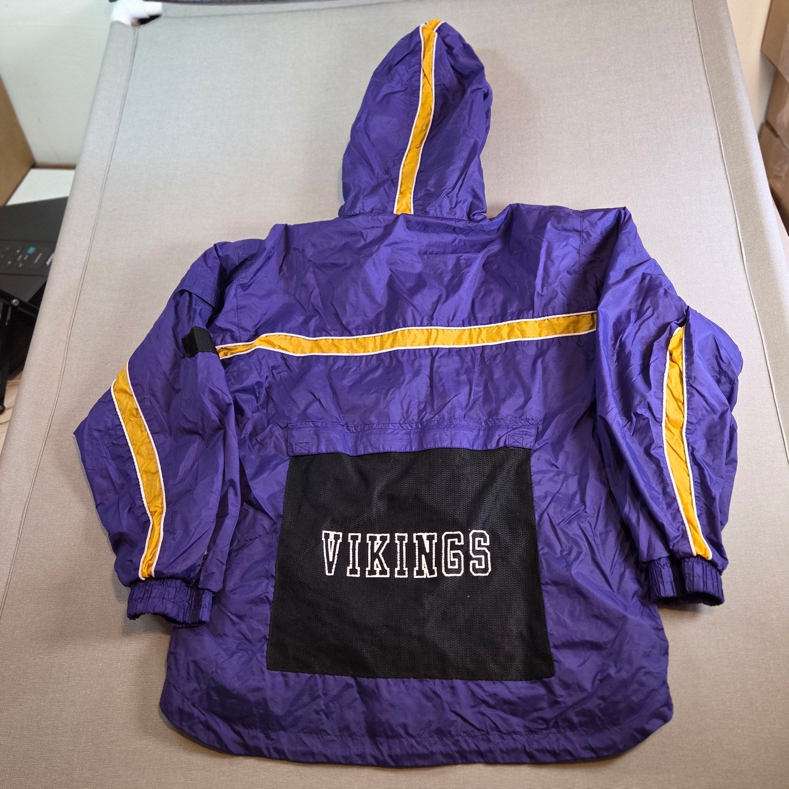 Vintage Minnesota Vikings Mighty Mac NFL Youth XL Hooded Windbreaker Jacket