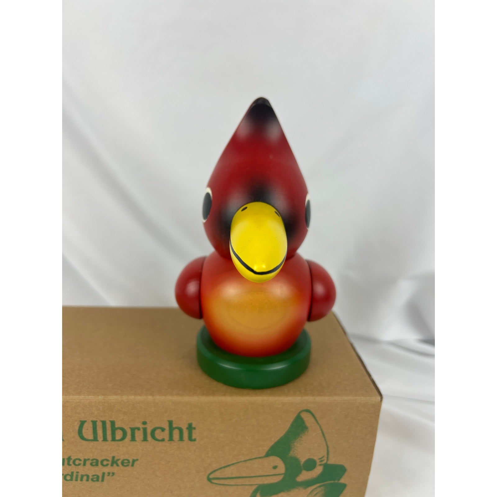 Christian Ulbricht Signed Cardinal Nutcracker 2000 Germany w Box Holzkunst