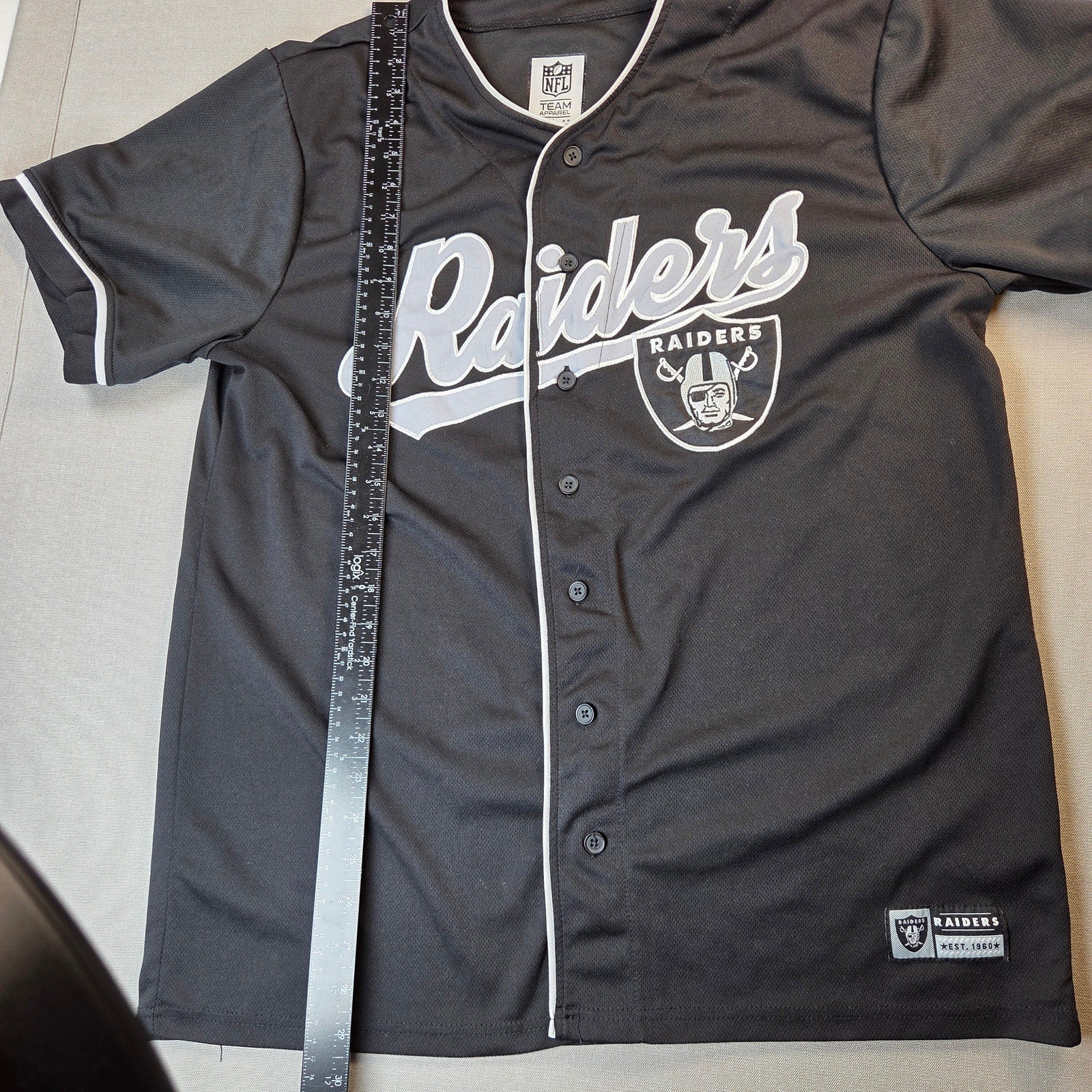 Las Vegas Raiders NFL Team Apparel Baseball Style Jersey Size Large
