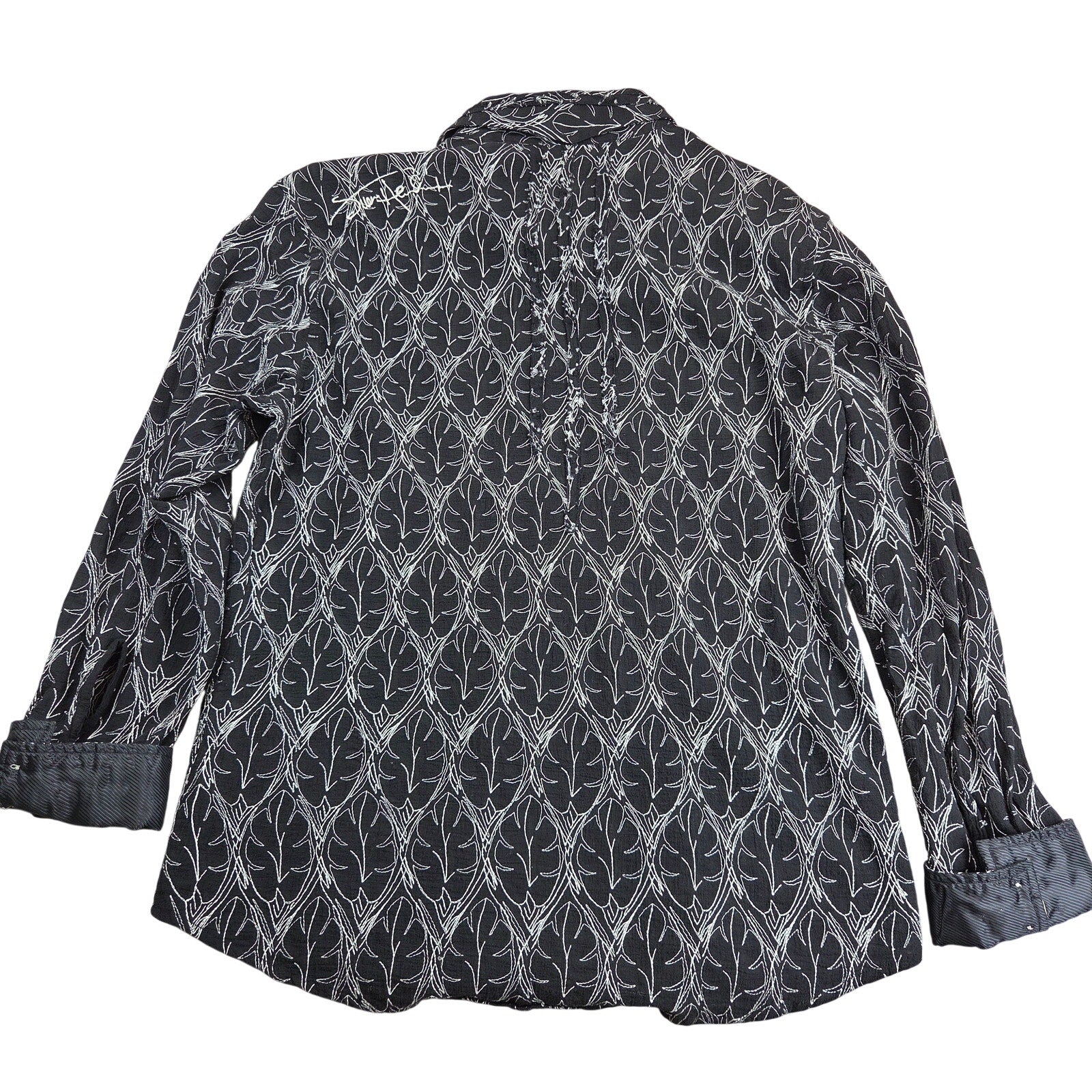 Jimi Hendrix Experience Purple Label XL Black Embroidered Button Down Shirt