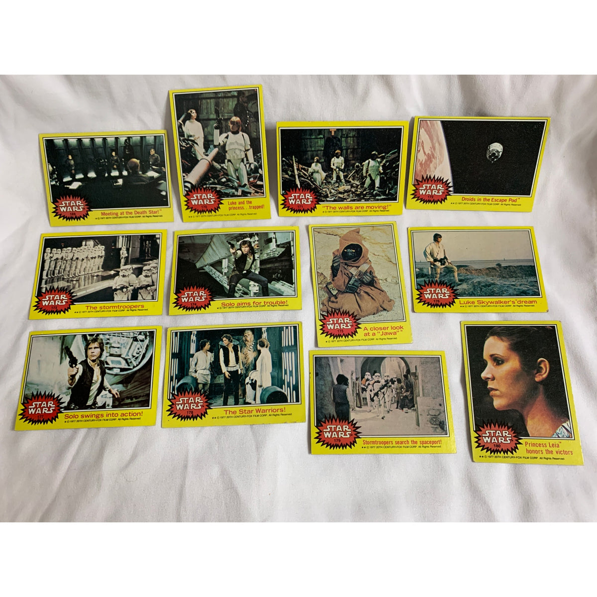 1977 Topps Star Wars Series 3 Yellow Border Complete 66 Card Set #133-198