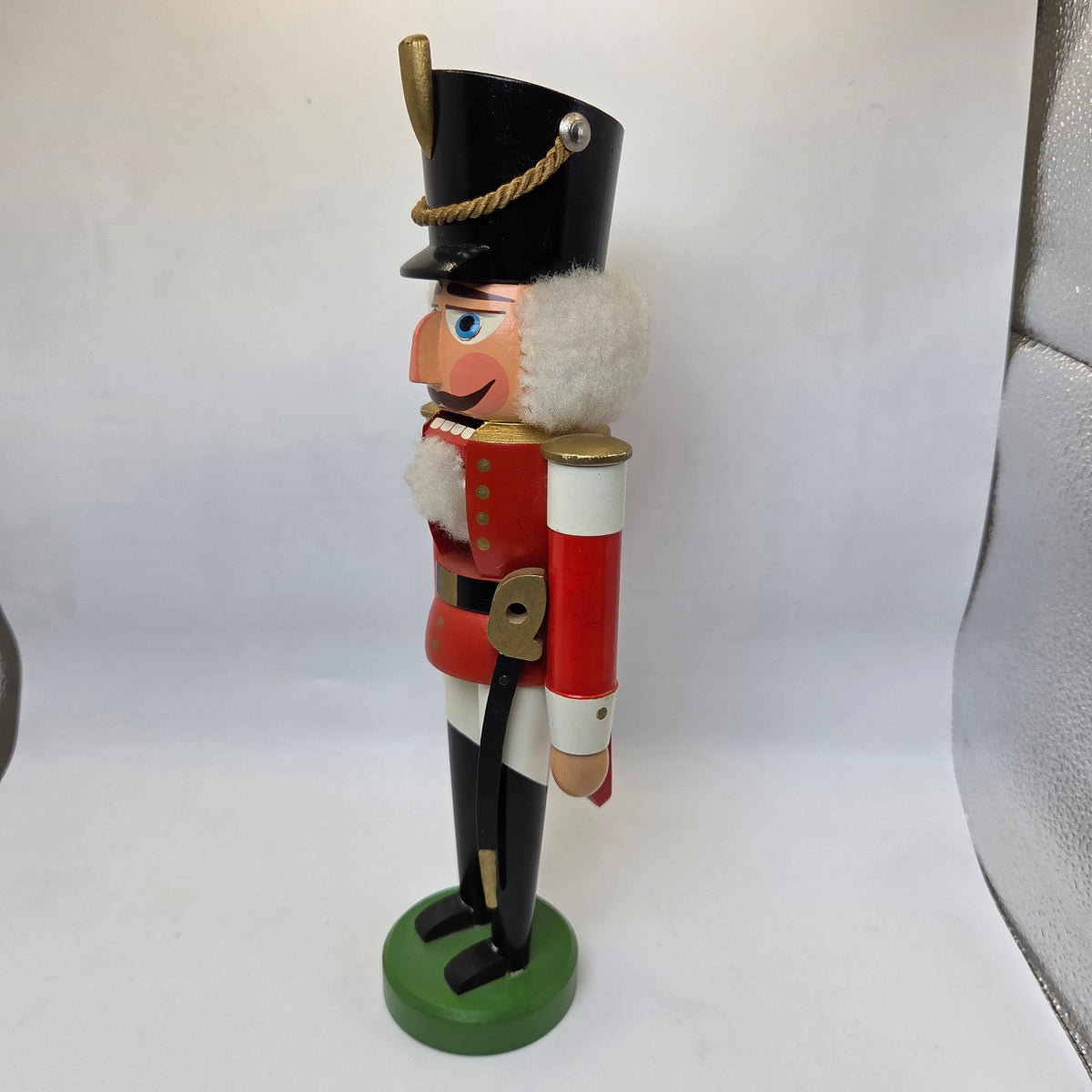 Erzgebirge DDR Wooden Nutcracker Soldier 11" Vintage East Germany Decor