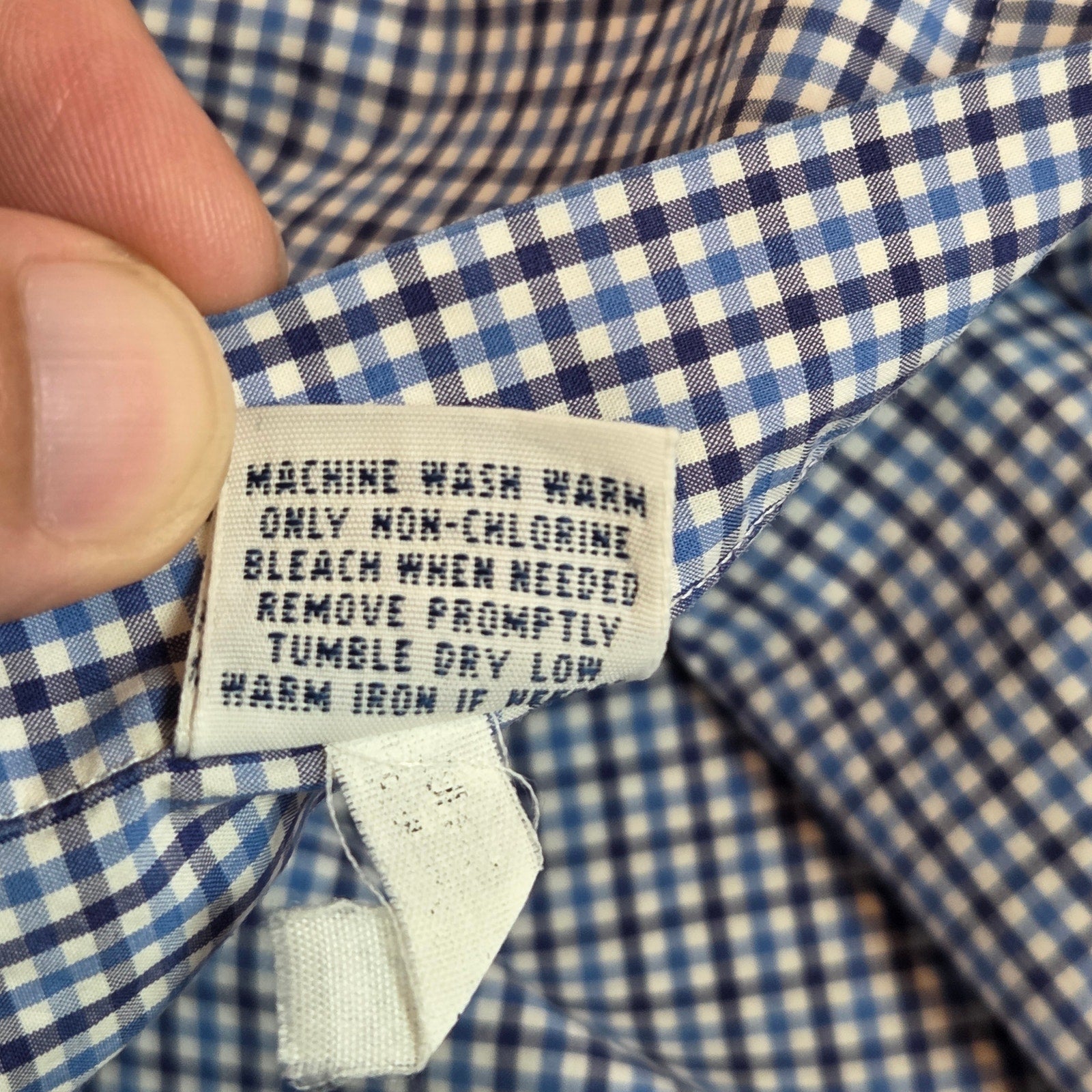 Polo Ralph Lauren 2XLT Blue Gingham Button Down Shirt Cotton Long Sleeve