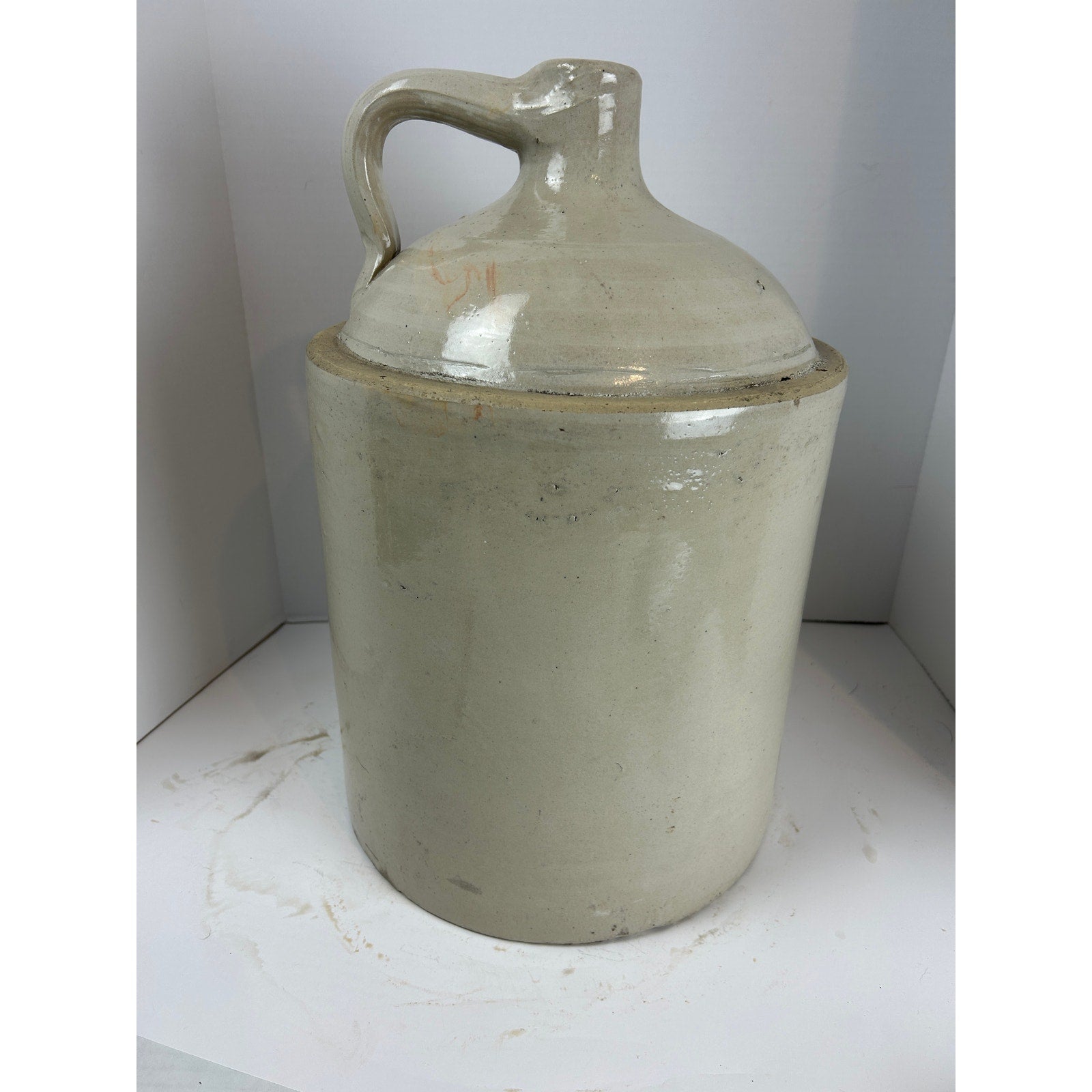 Antique Red Wing 5-Gallon Salt Glaze Jug with Wing and Cobalt “5” Mark