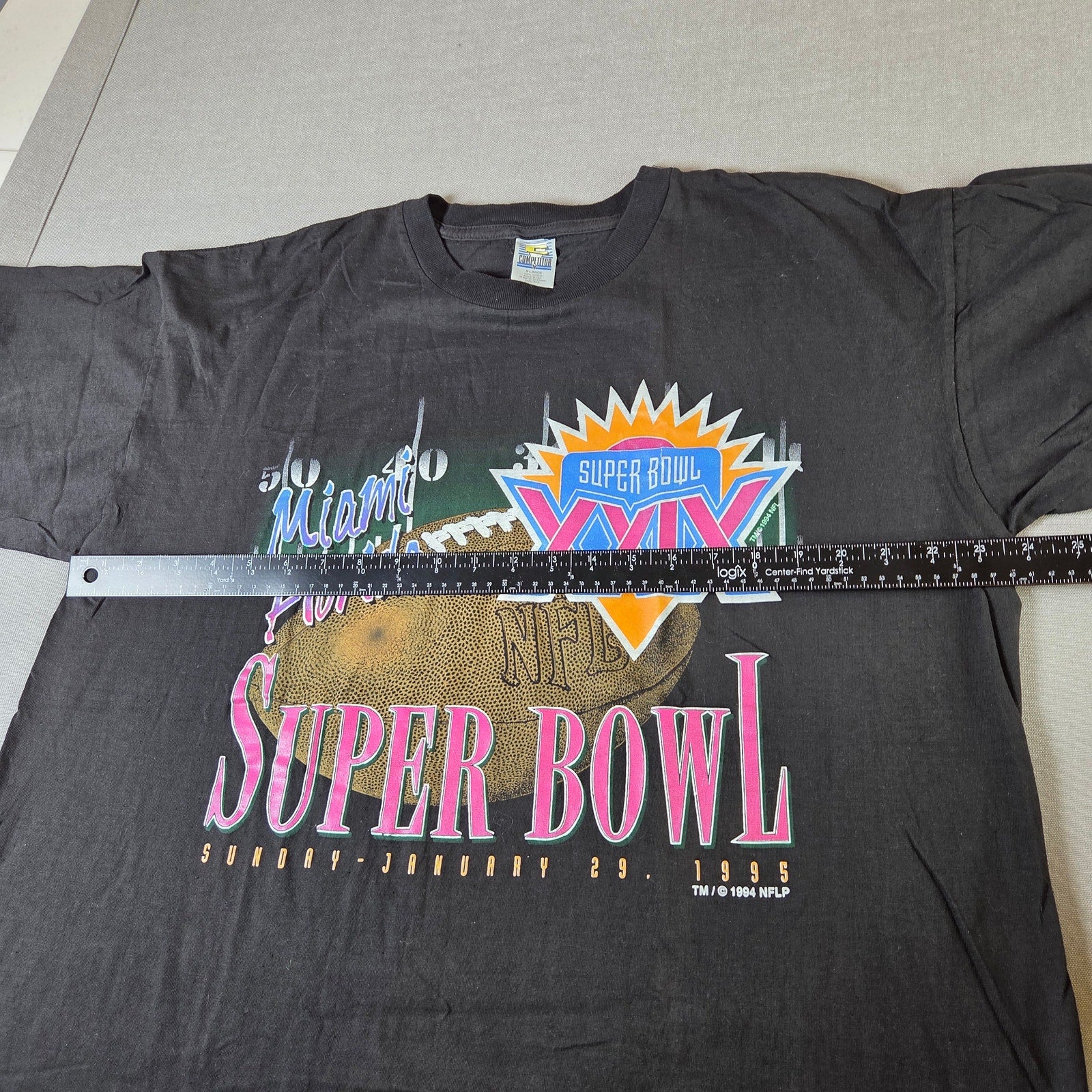 Vintage Super Bowl XXIX 1995 Miami FL NFL Competitor T Shirt Made in USA XL