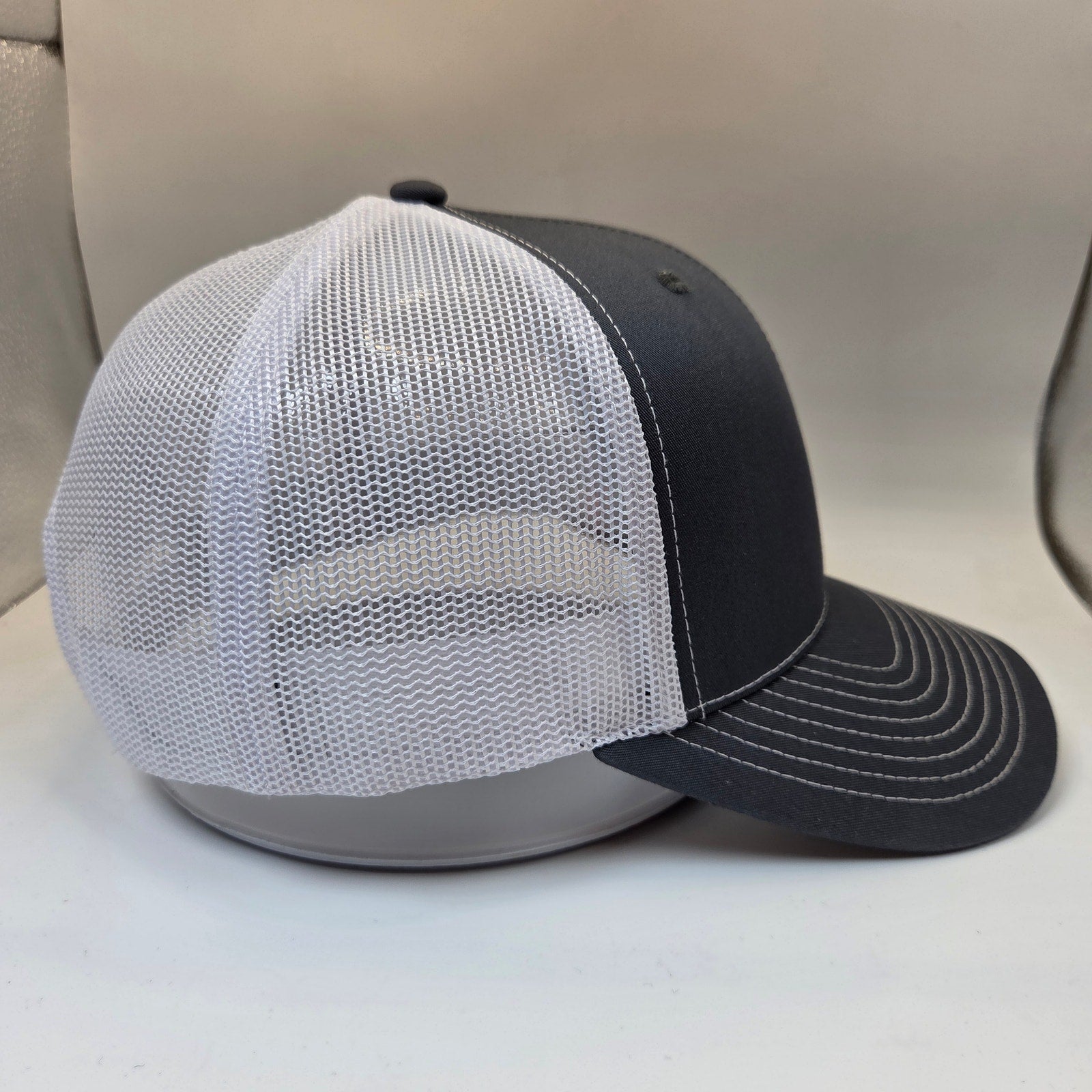 Westmor Richardson 112 Snapback Mesh Trucker Hat Gray White Made In Vietnam