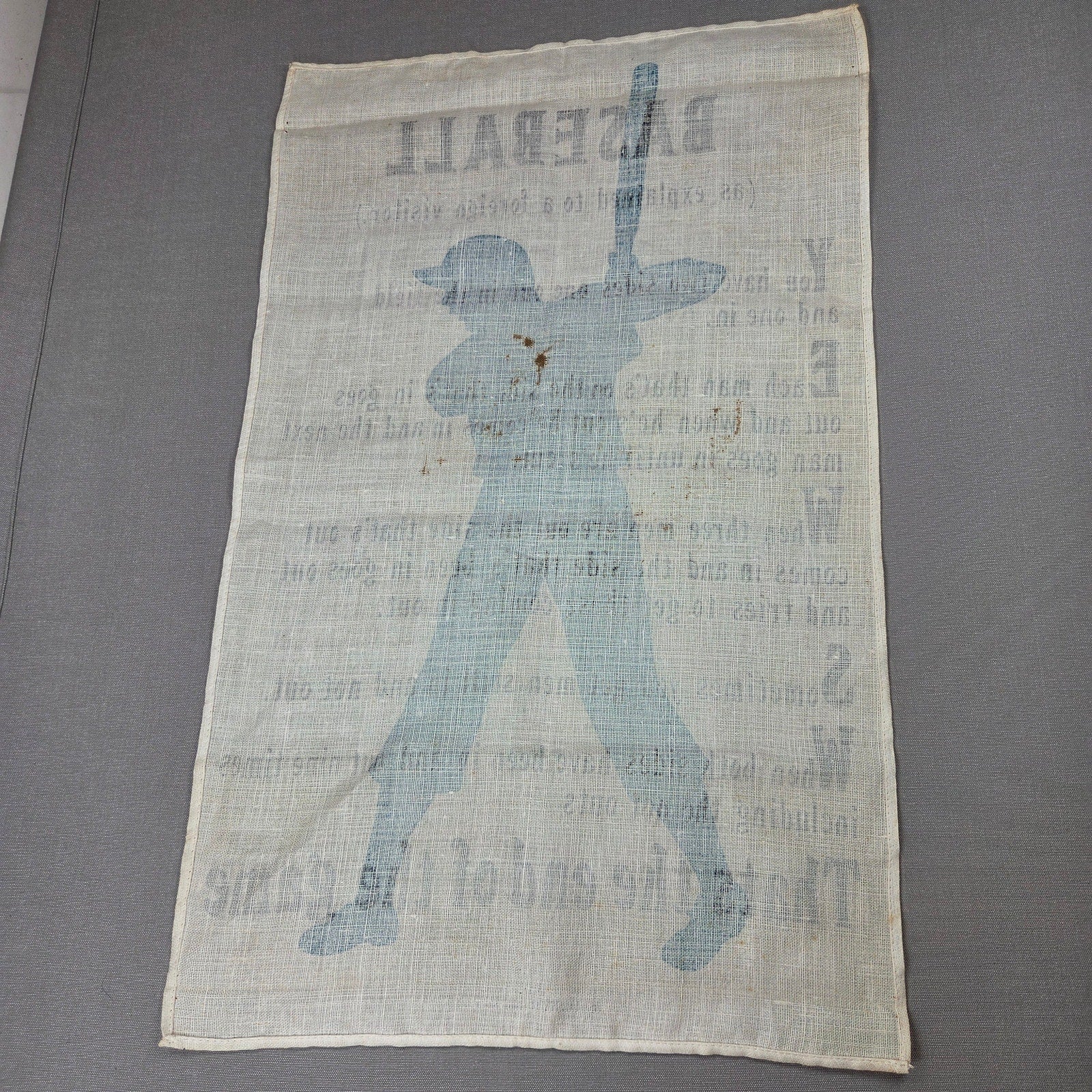 Ulster Irish Linen Baseball Explained Foreign Visitor Tea Towel Ireland Vintage