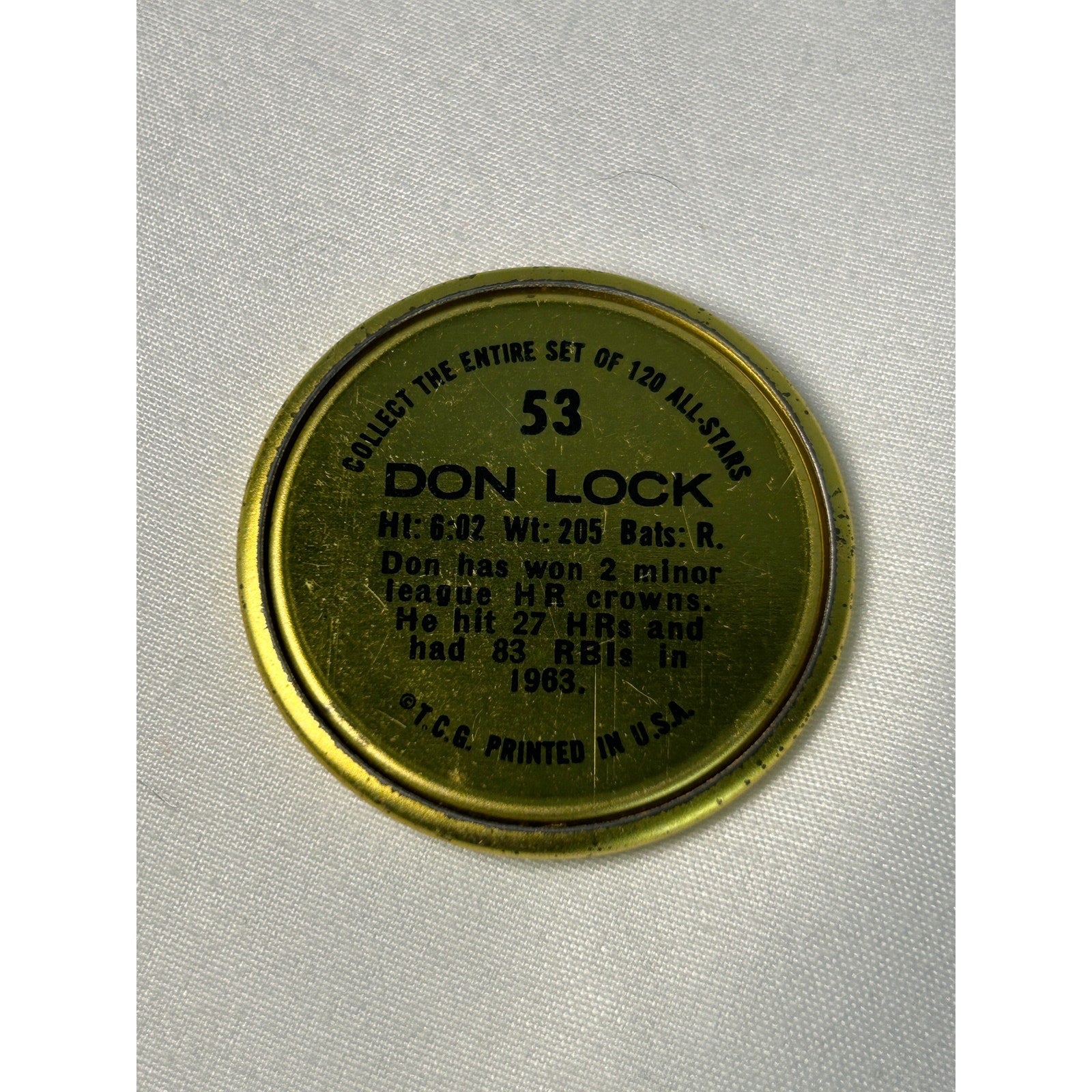 1964 Topps Don Lock Baseball Coin Lot Washington Senators TCG