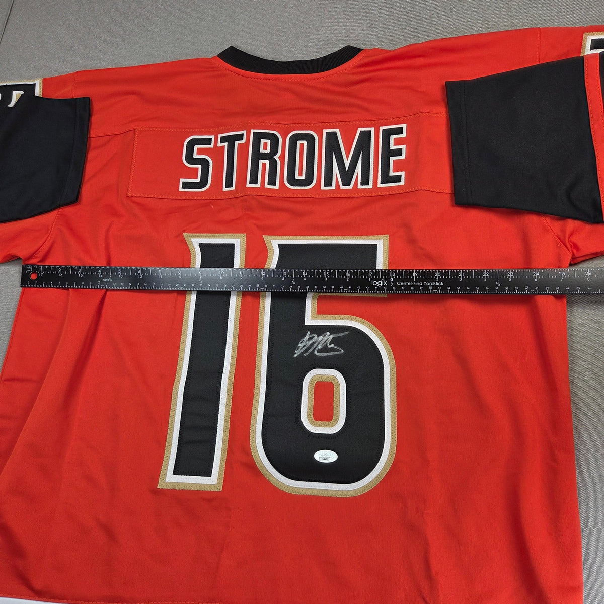 Ryan Strome Signed Anaheim Ducks Custom Hockey Jersey XL JSA Autographed