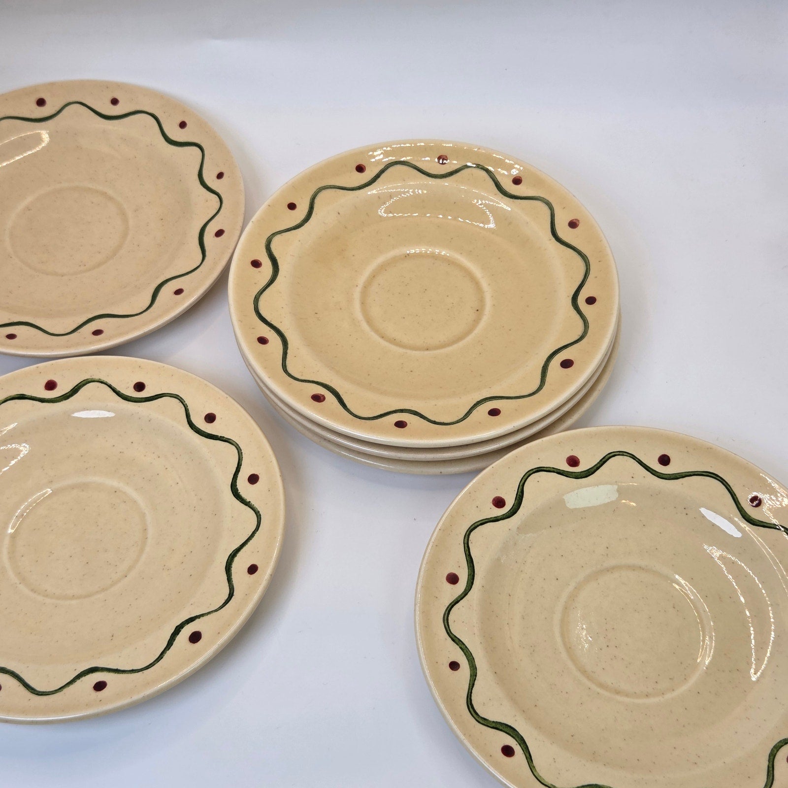 Metlox Poppytrail California Provincial Saucer Plates Set of 6 Vintage
