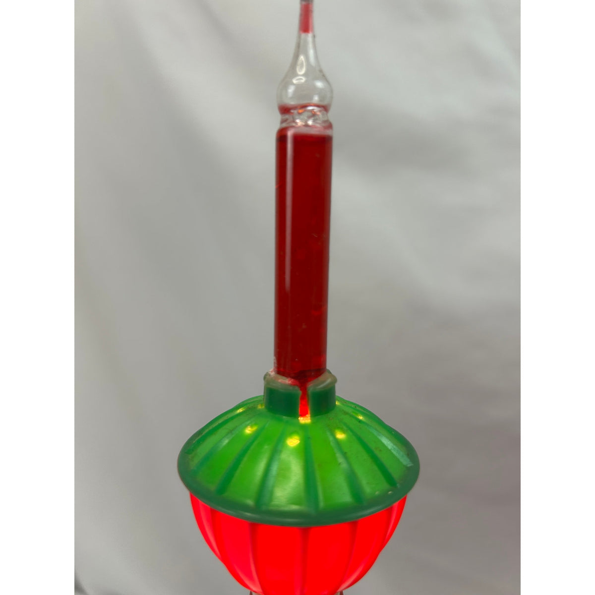 Vintage 3 Bubble Light Christmas Candolier Poinsettia Holly Centerpiece Works