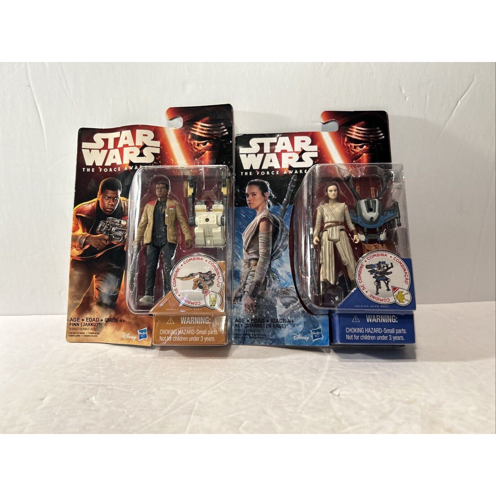 Star Wars 2015 The Force Awakens - Lot of 2 - Rey and Finn