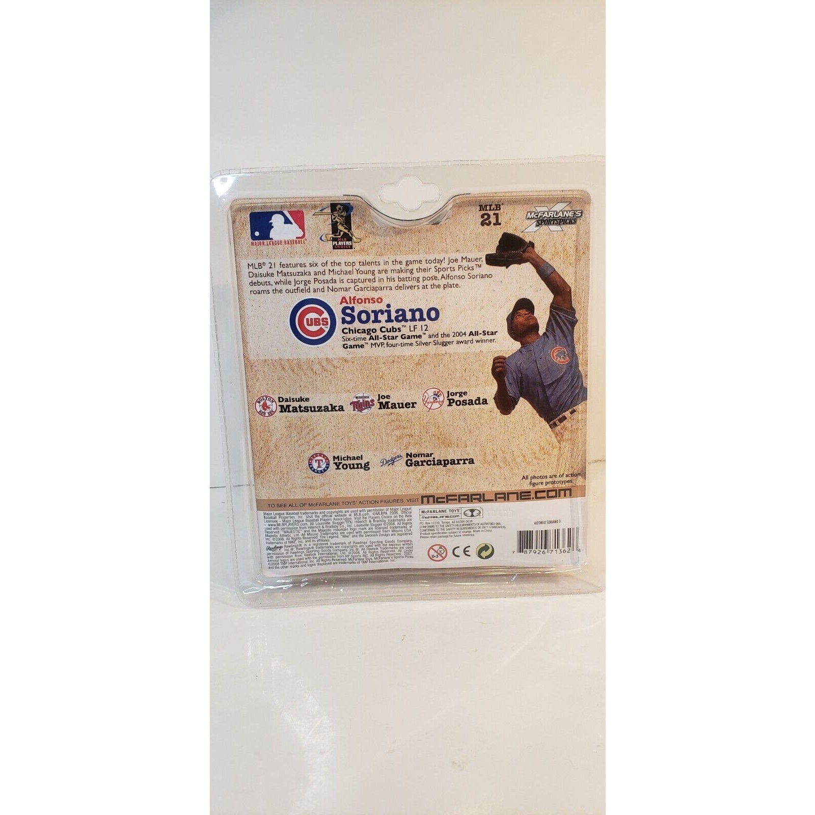 Alfonso Soriano McFarlane Action Figure Chicago Cubs MLB Series 21 2008 New