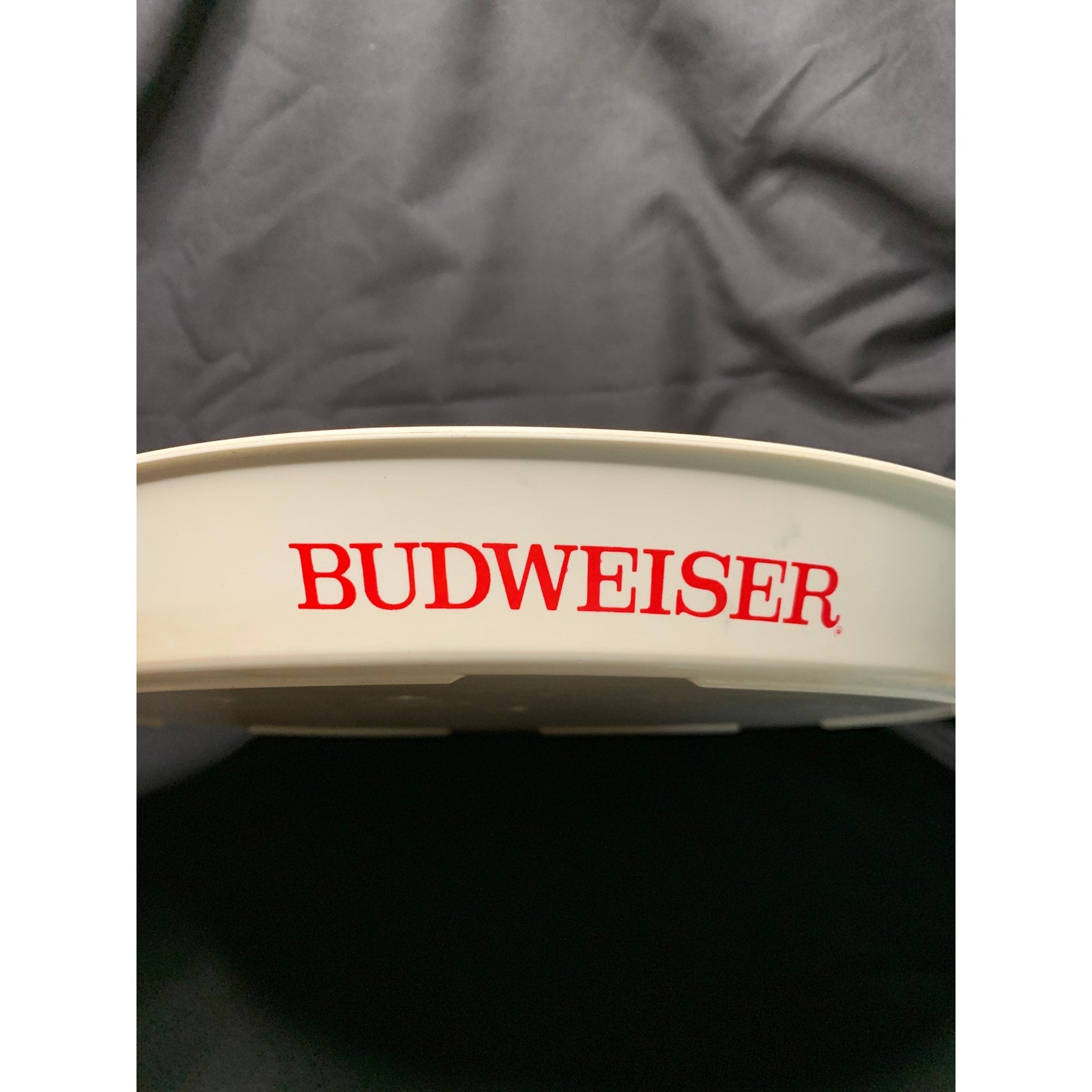 Vintage Budweiser 13" Round Plastic Serving Tray Beer Label Barware