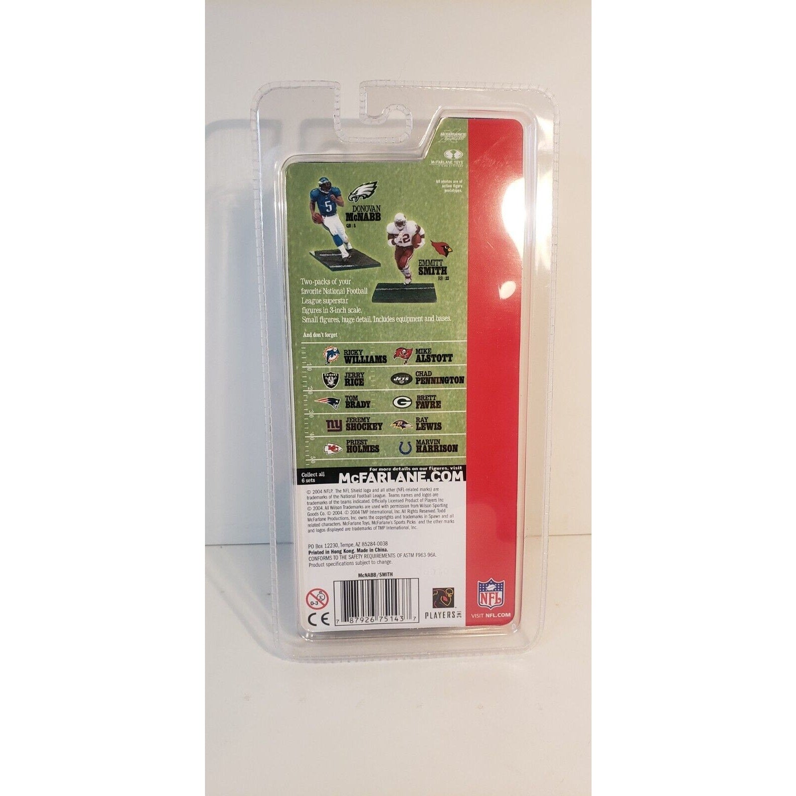 Donovan McNabb & Emmitt Smith 2004 McFarlane NFL 3" 2-pack Eagles/Cardinals NEW