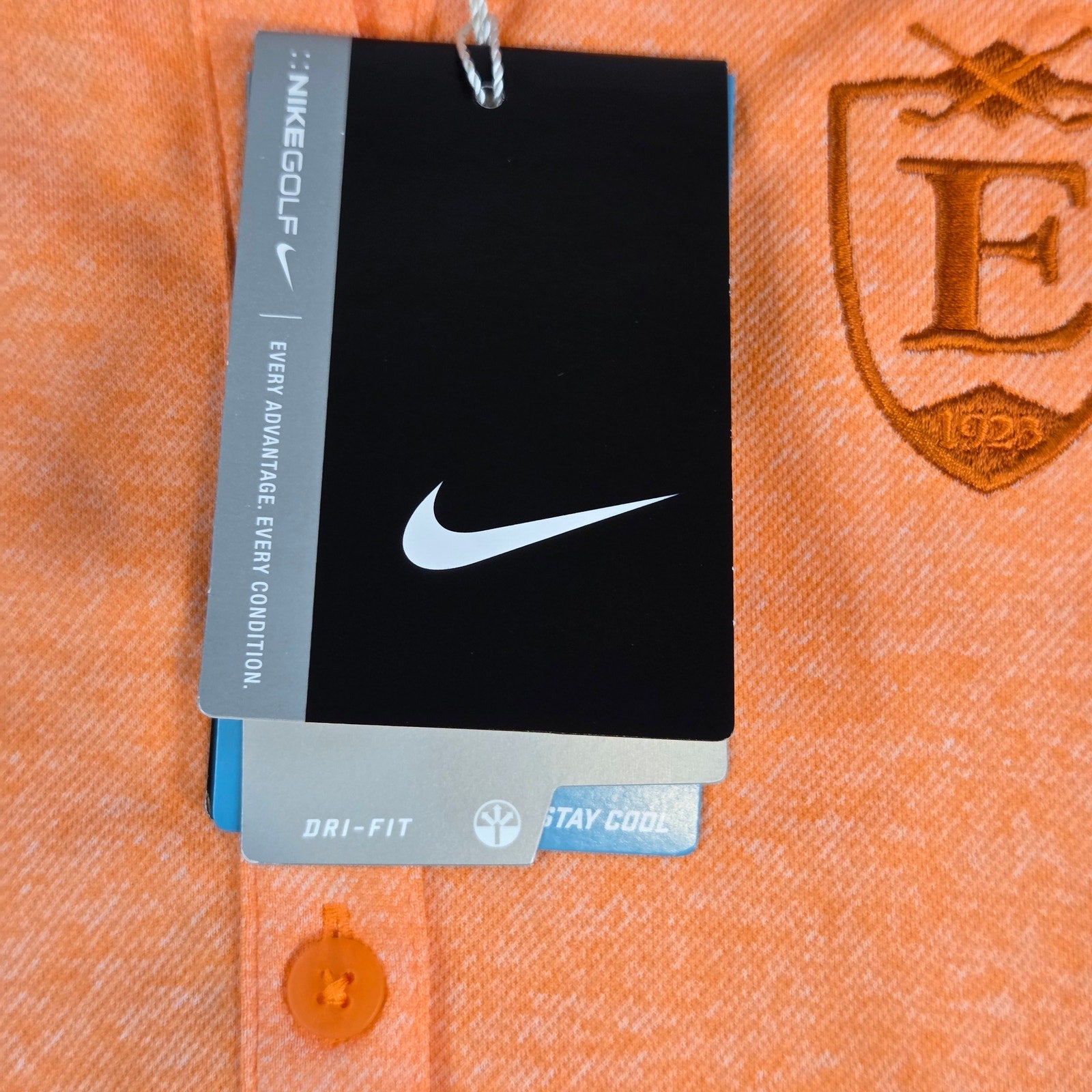 Nike Golf Women’s Dri-Fit Polo Shirt Orange Performance Top Size M NWT
