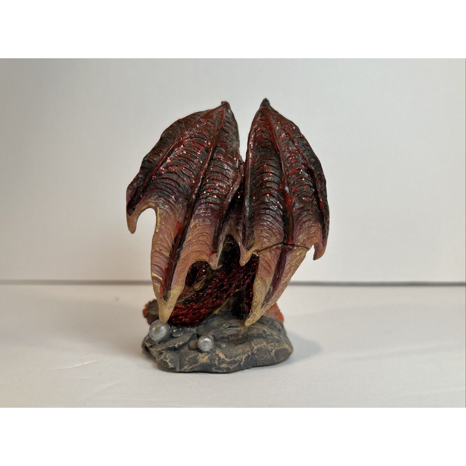 Lot of 3 Resin Dragon Figurines Skull Egg & Chained Fantasy Decor