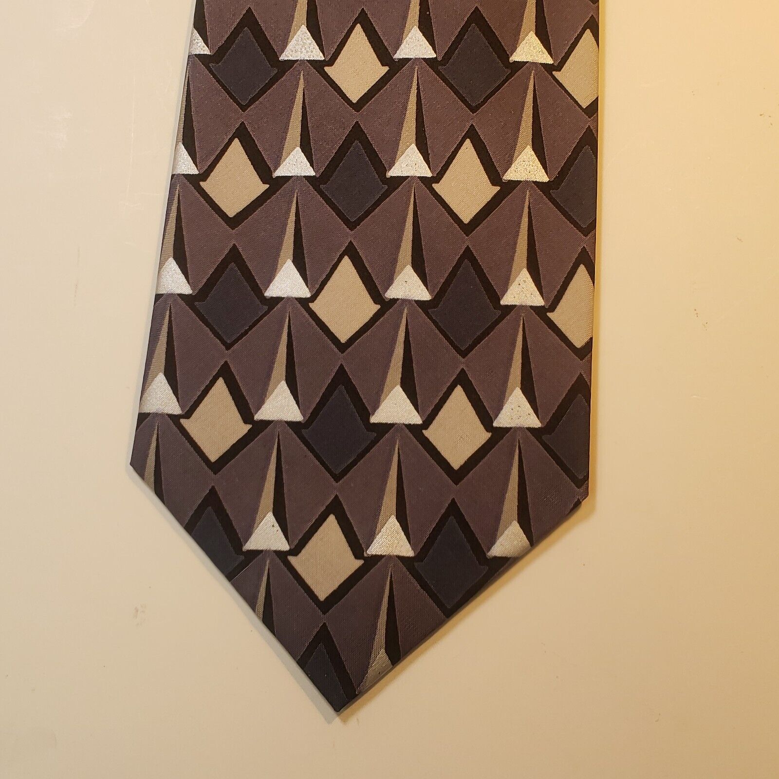 Mulberry Marina By The Sea Thai Silk Geometric Tie