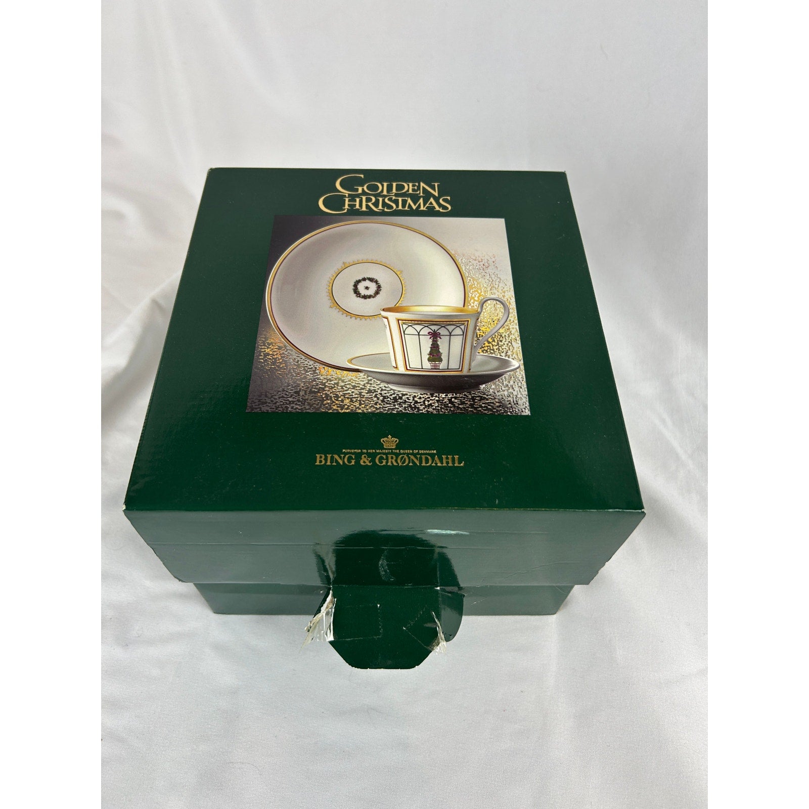 Bing Grondahl 1999 Holiday Cup Saucer Dessert Plate Set Jette Frolich Box