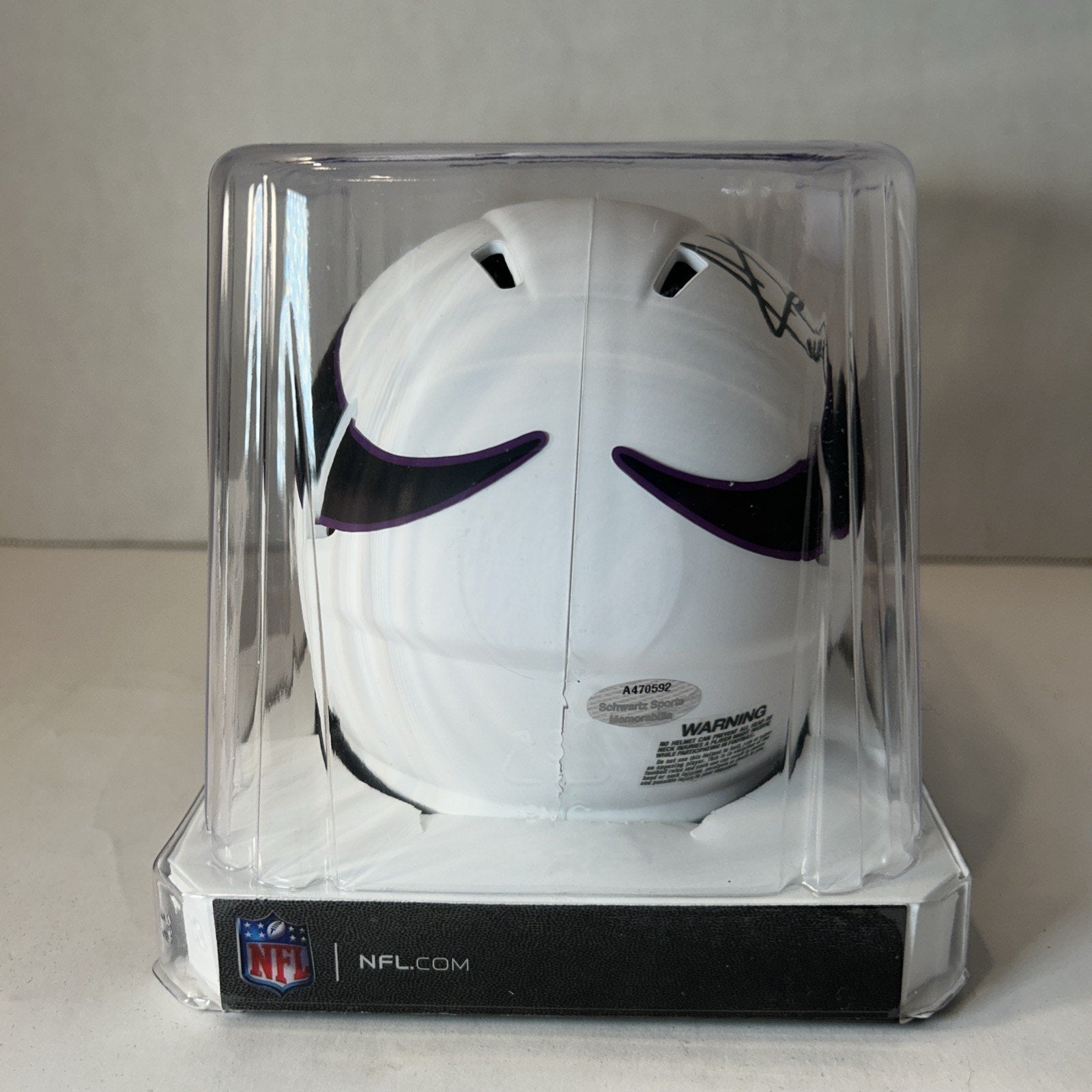 Cris Carter Signed Vikings Lunar Eclipse Mini Helmet – HOF Auto Schwartz COA