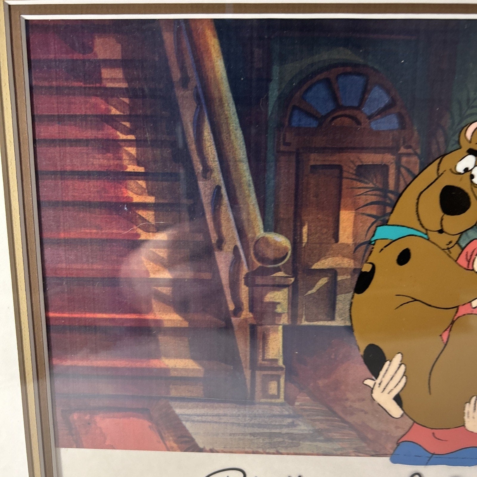 Scooby-Doo Animation Cel 1988 Hanna Barbera Signed Repro Cel w/ New Frame