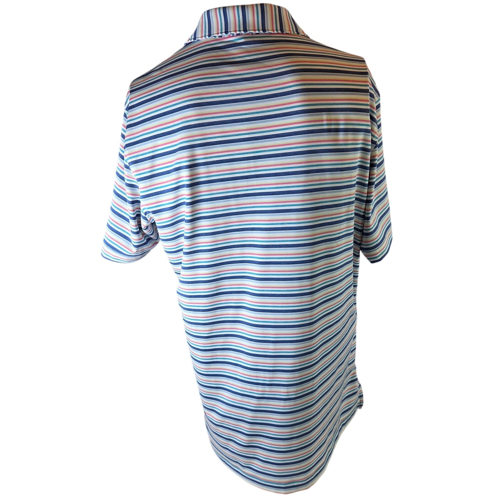Peter Millar Summer Comfort Golf Polo Shirt Striped Performance Men M
