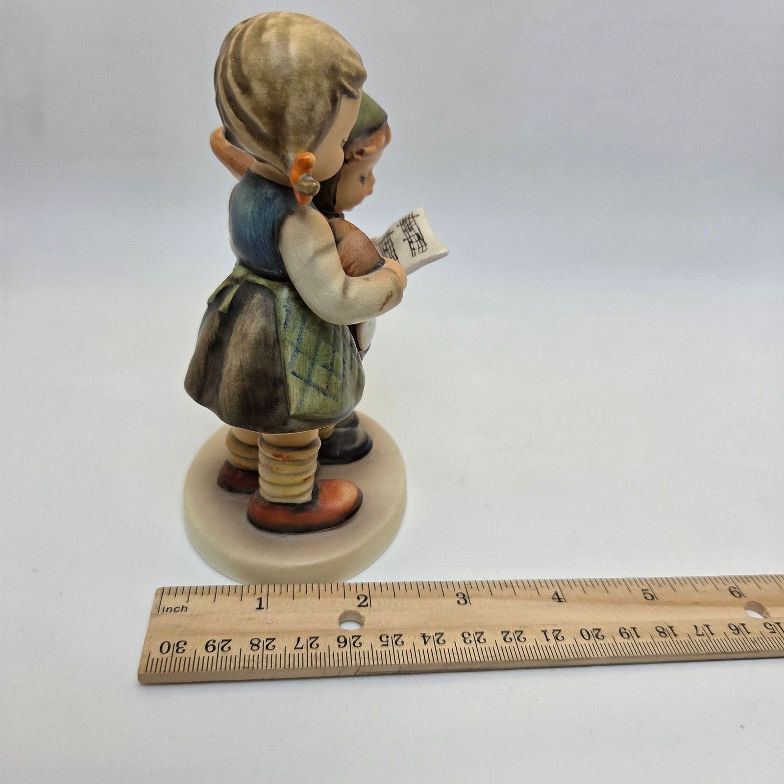 Goebel Hummel 130 Duet Two Girls Singing Figurine Mandolin W Germany 5”