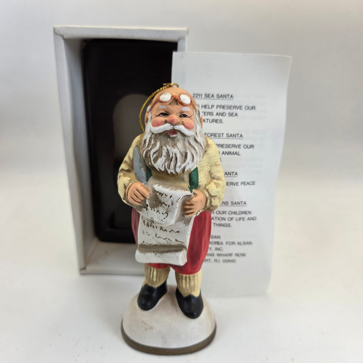 1991 ALSAN Children's Santa Ornament #2214 Korea Saving Earth's Treasures