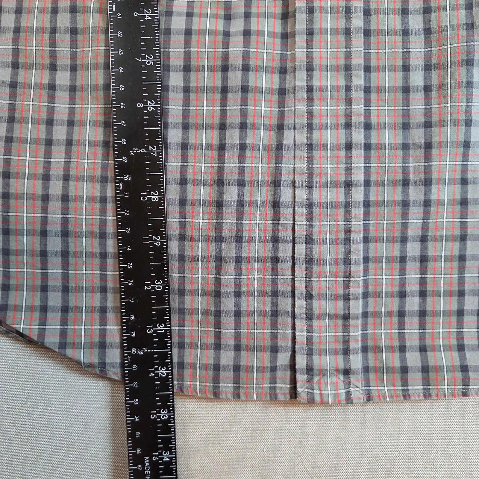 Ralph Lauren Classic Fit Plaid Button Down Shirt XL 17½ Cotton Long Sleeve
