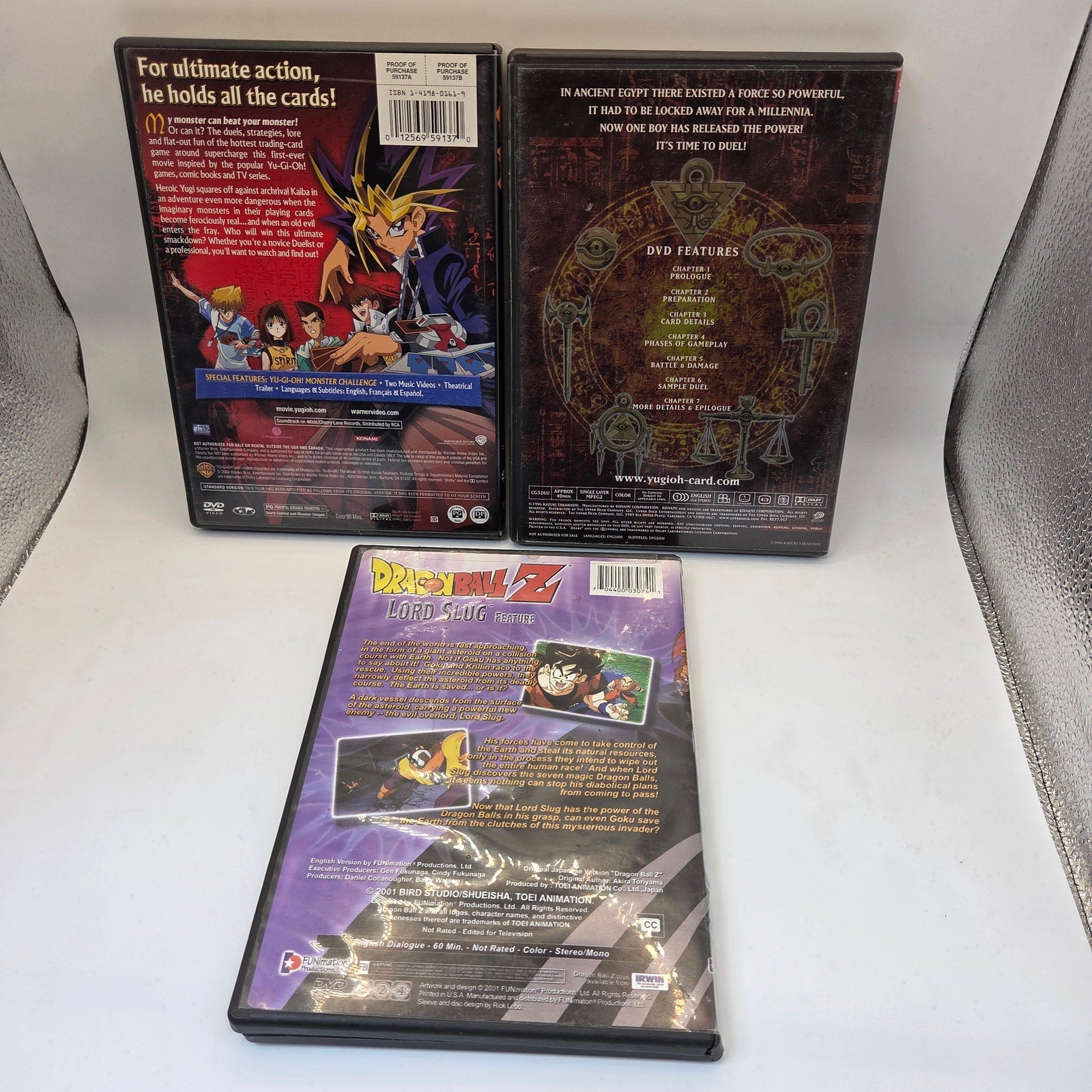 Anime DVD Lot Yu-Gi-Oh Movie Duel Masters Guide DBZ Lord Slug DVDs Set