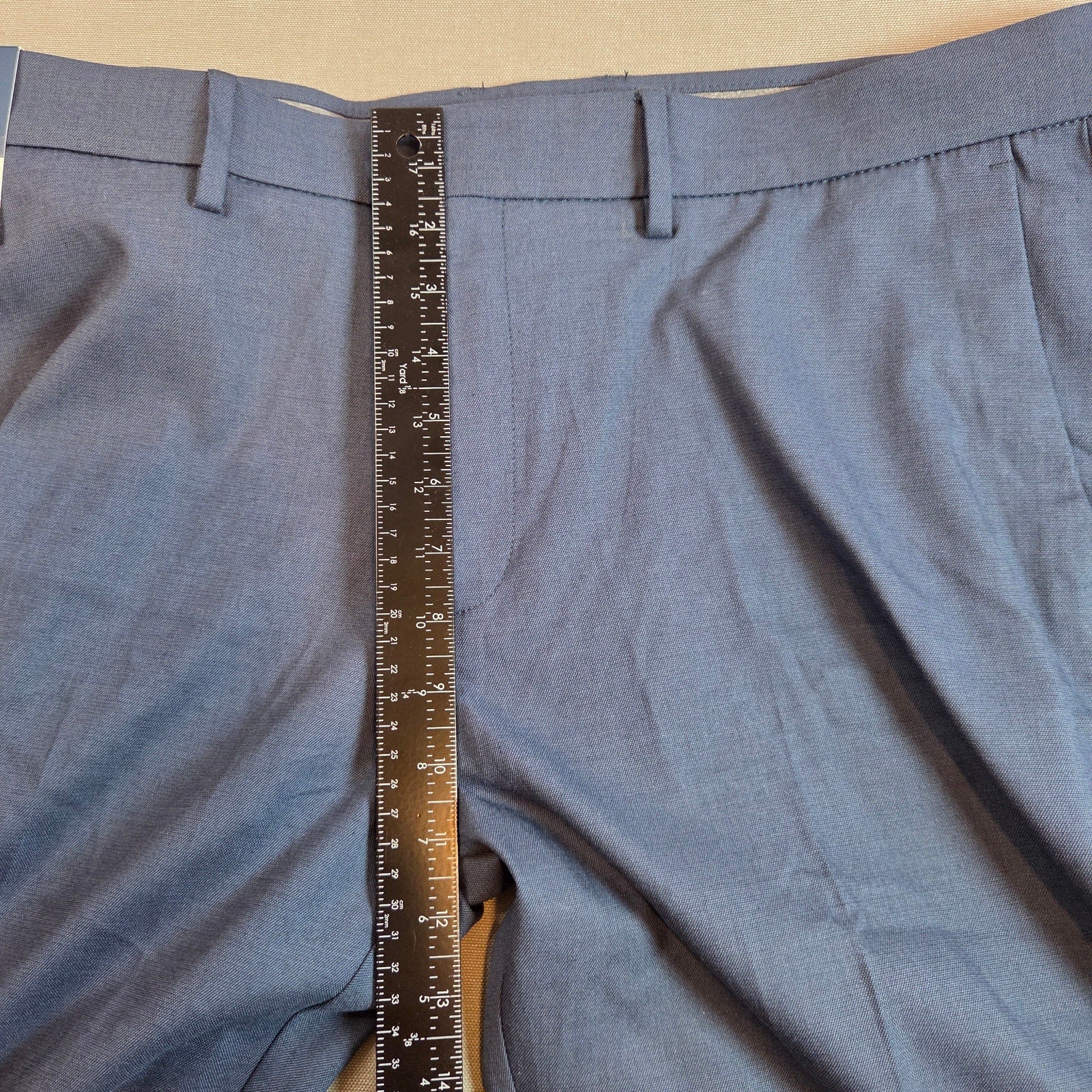 Haggar 365 Flex Dress Pants 38x30 Blue Straight Fit Super Flex Waistband NWT