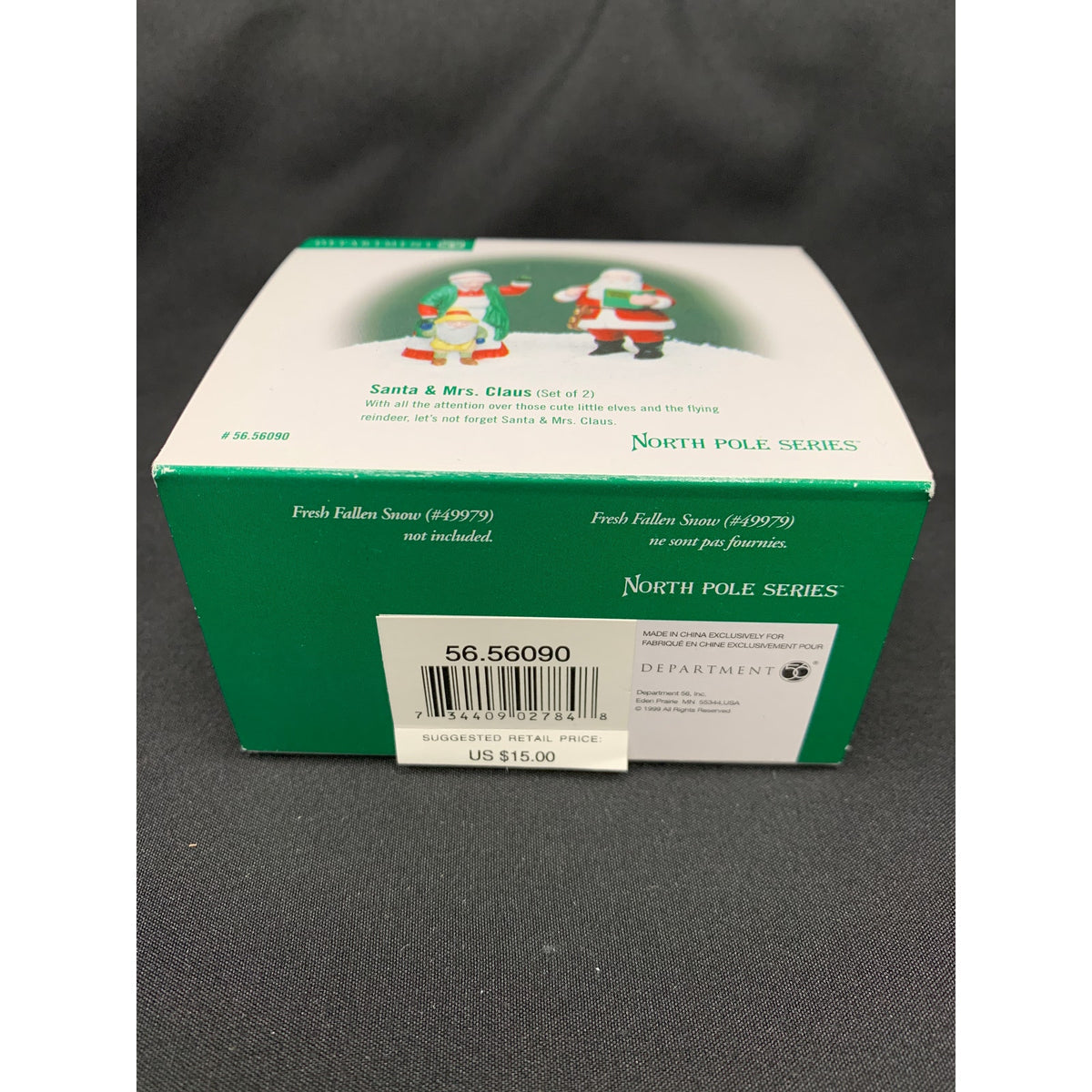 Dept 56 Santa & Mrs Claus 56090 North Pole Series Set of 2 Retired Village