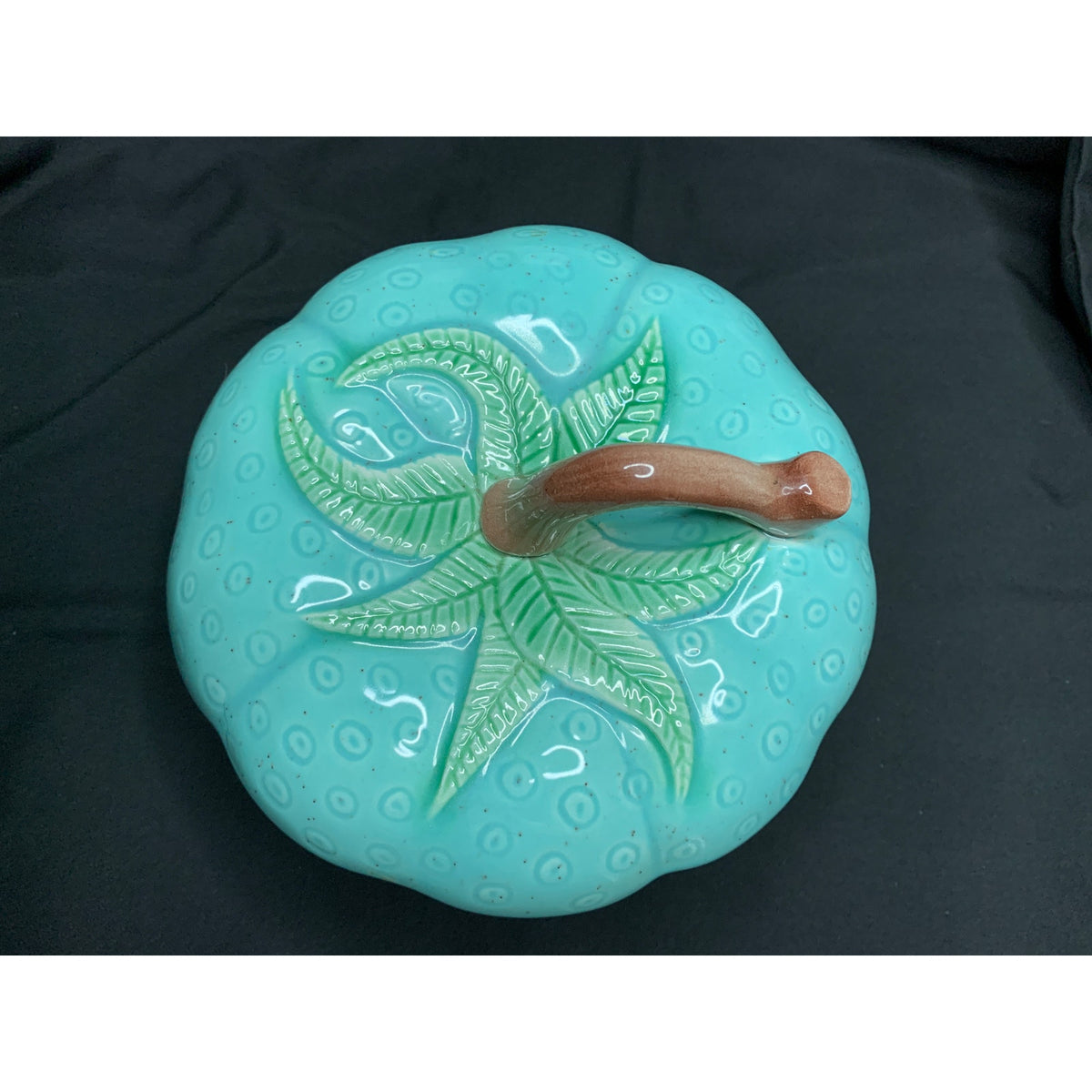 Turquoise Strawberry Covered Bowl Belmar California 310 Style Ceramic Pottery