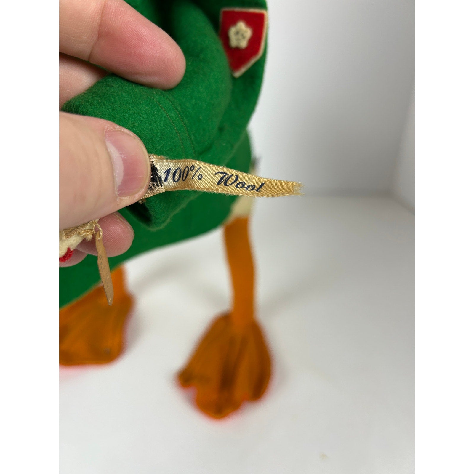 Vintage Wool Felt Donald Duck Figure Made in Italy for Saks Fifth Avenue
