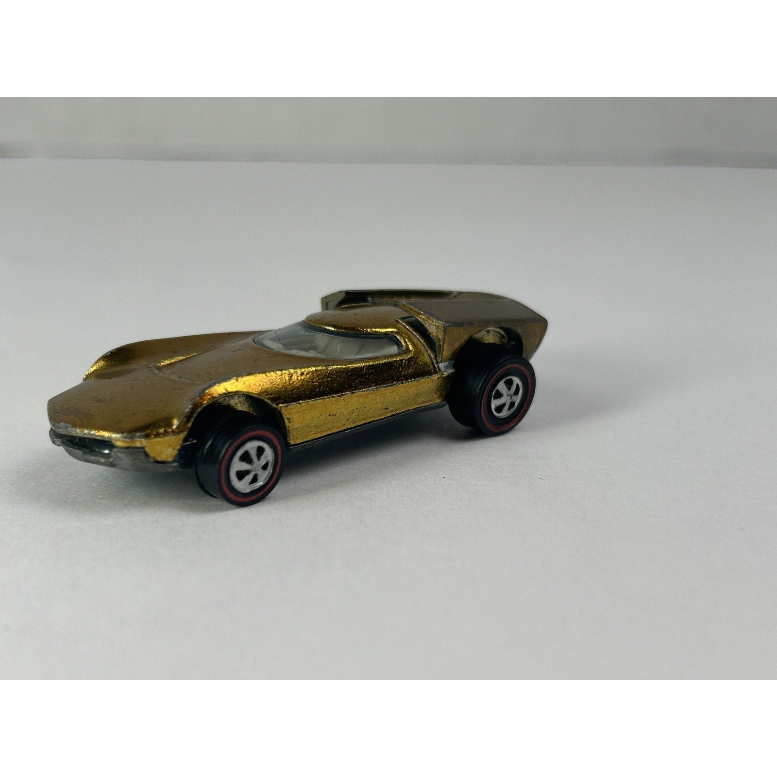 Vintage Hot Wheels Turbo Fire Redline Diecast Car Gold 1968 Mattel USA Collector