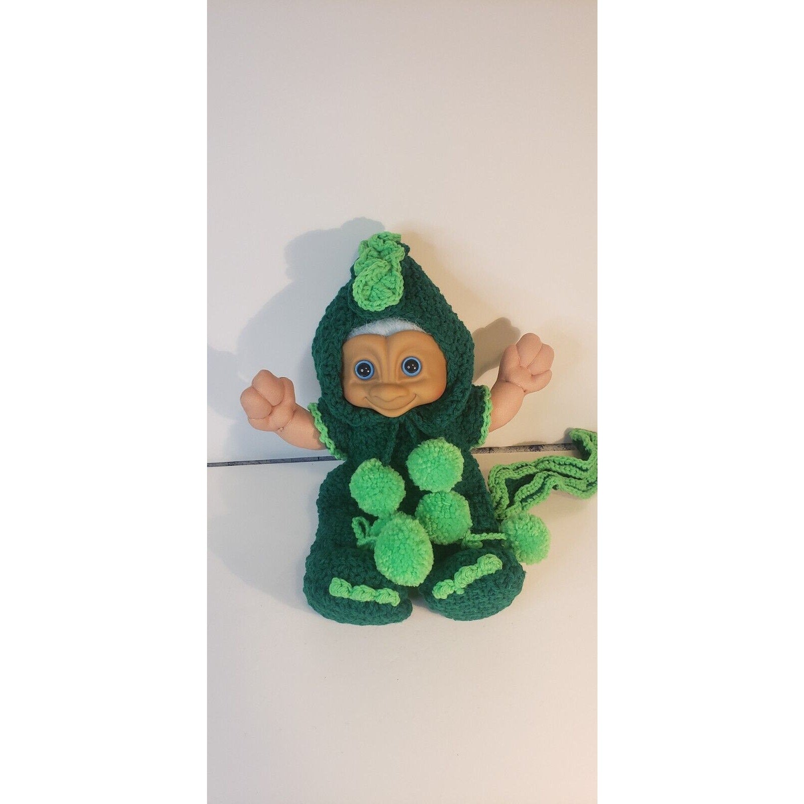 1991 Treasure Troll Tot 14" Doll Bellybutton Wishstone Vintage Dragon Outfit