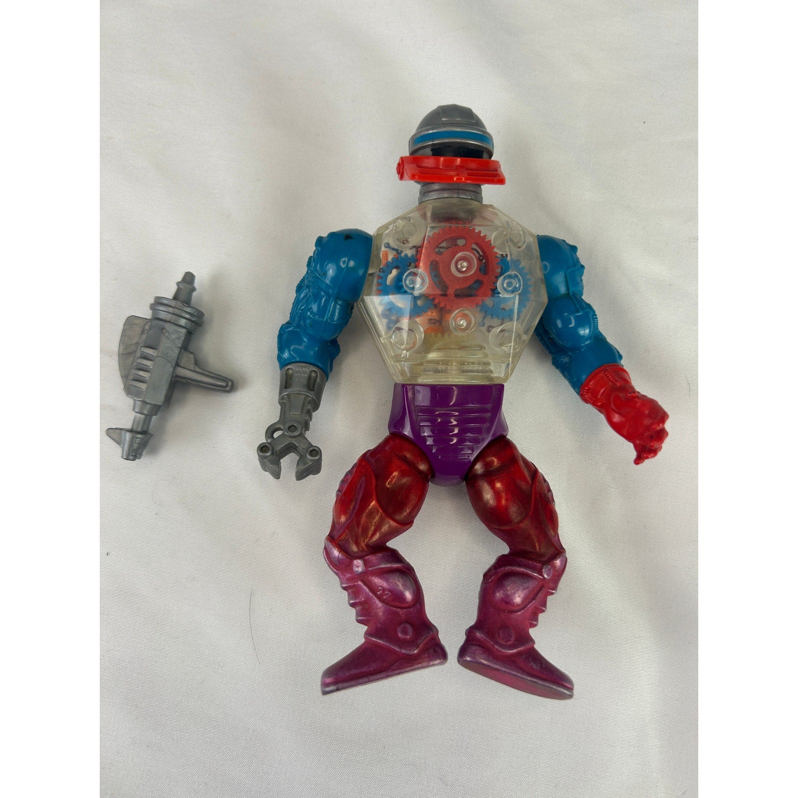 Vintage 1985 Mattel MOTU Roboto Action Figure w/ Axe Masters of the Universe