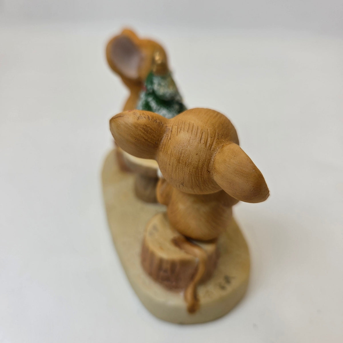 Enesco Night Before Christmas Mice Figurine Tree Taiwan Holiday Decor 3"