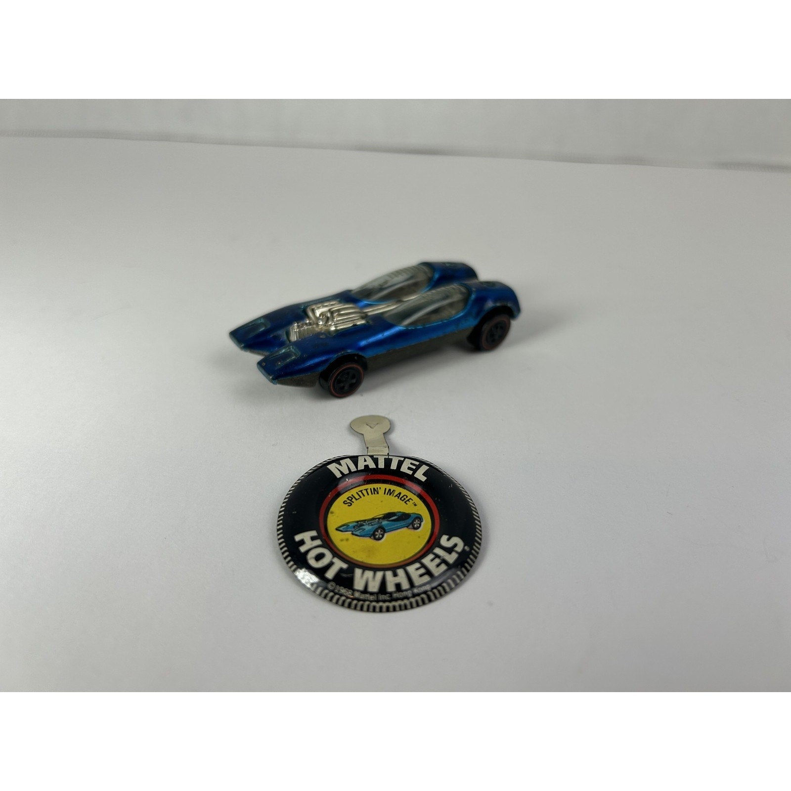 Vintage Hot Wheels Redline 1969 Splittin' Image Mattel Diecast Car W/Badge