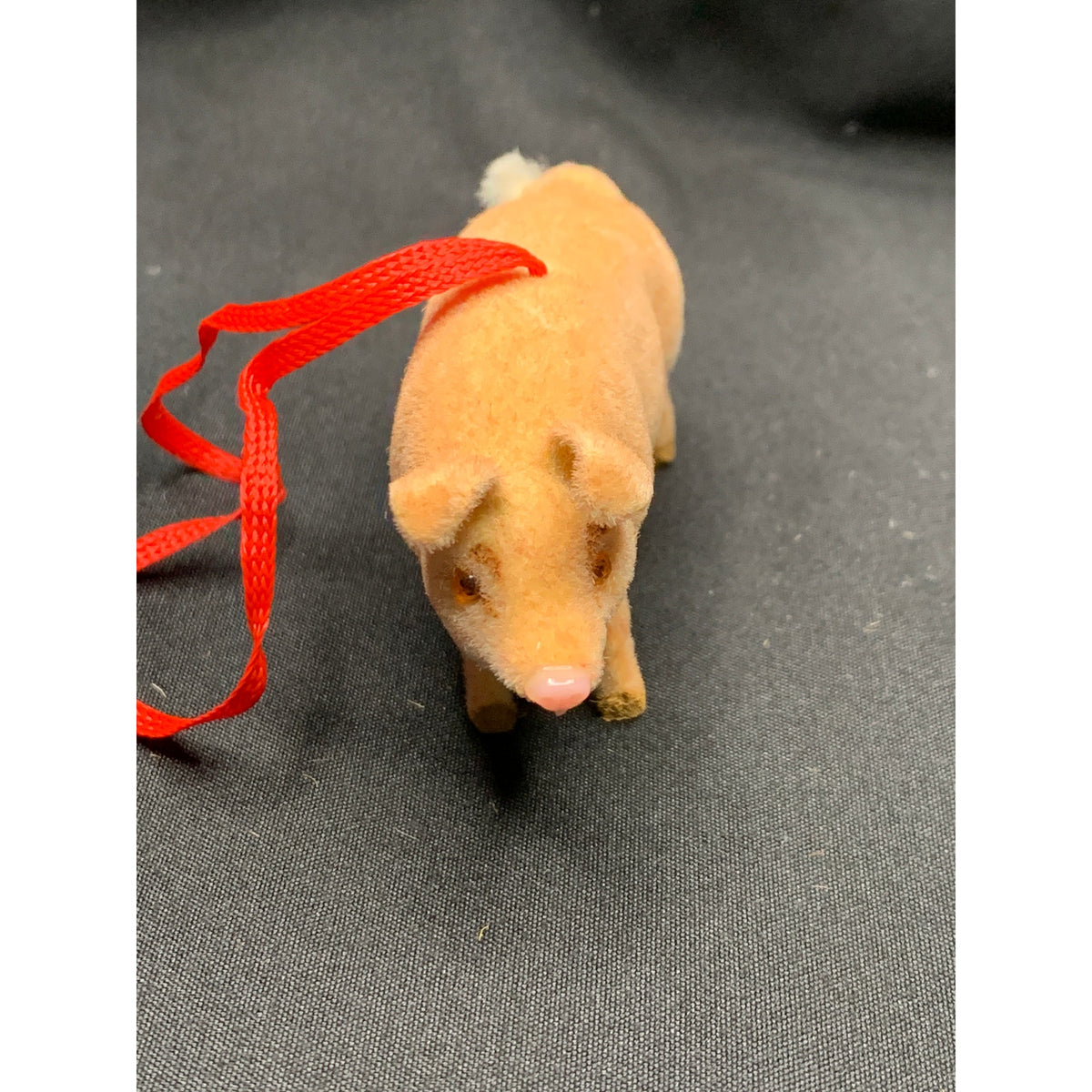 Vintage Wagner Kunstlerschutz Flocked Pig West Germany 1966-1983 Ornament
