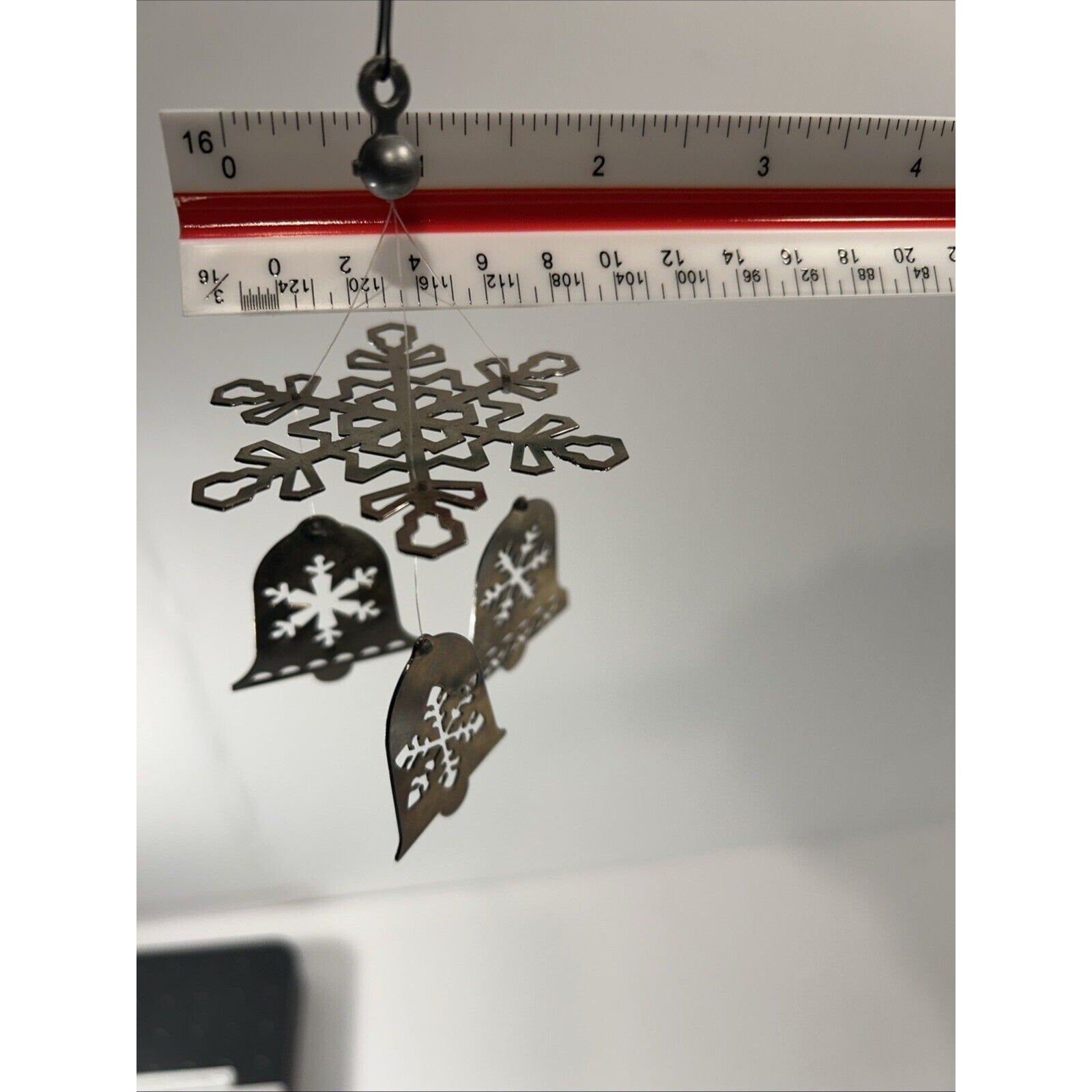 Silver Bells Snow Flake Wind Chime Ornament