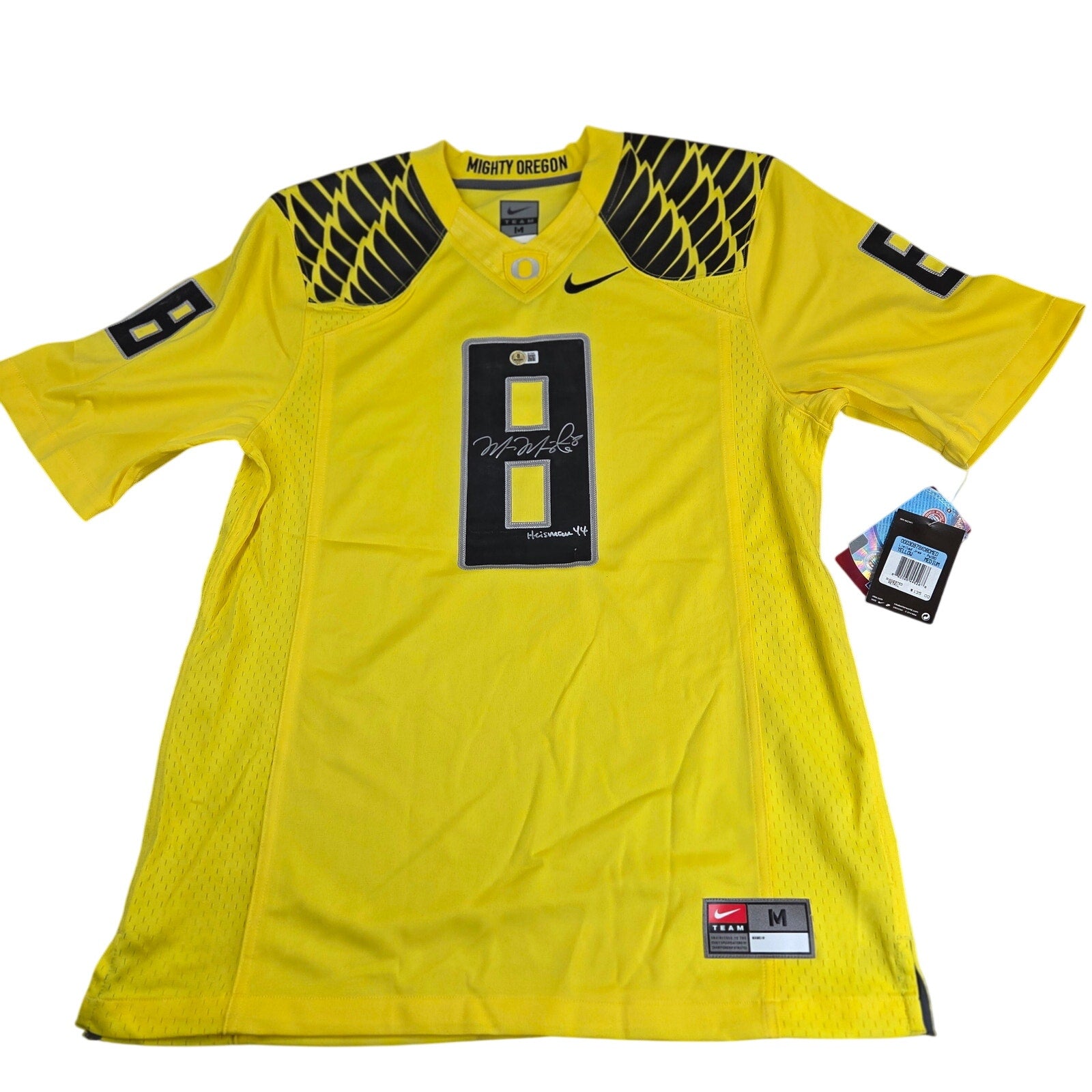 Marcus Mariota Signed Oregon Ducks Nike Limited Jersey Heisman 14 Beckett NWT M