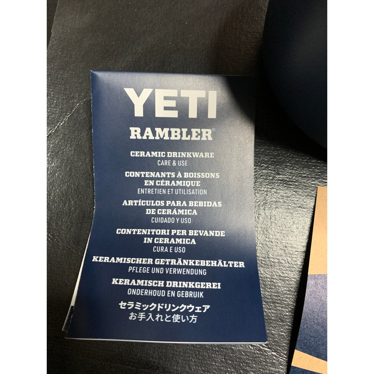 YETI Rambler 14 oz Ceramic Mug Navy ULINE Logo MagSlider Lid New