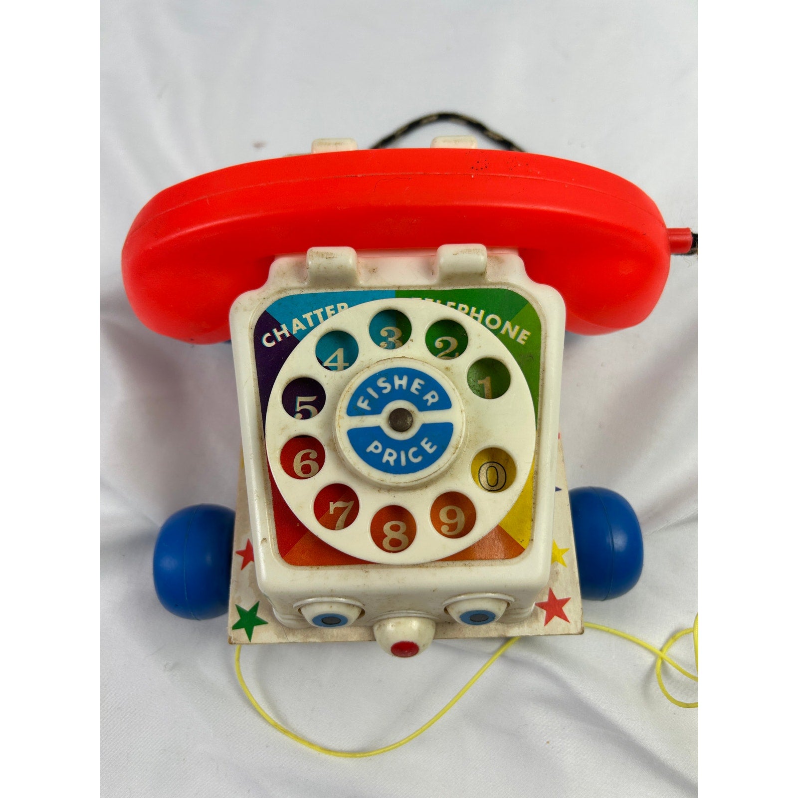 Vintage Fisher Price Chatter Telephone 747 Pull Toy 1960s USA