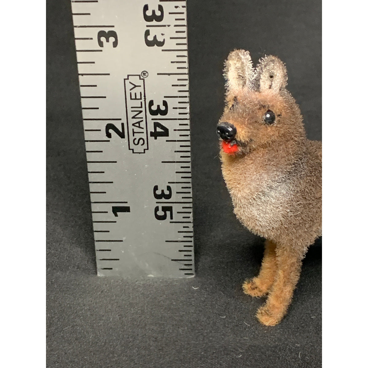 Vintage Wagner Handwork German Shepherd Dog Ornament West Germany Flocked