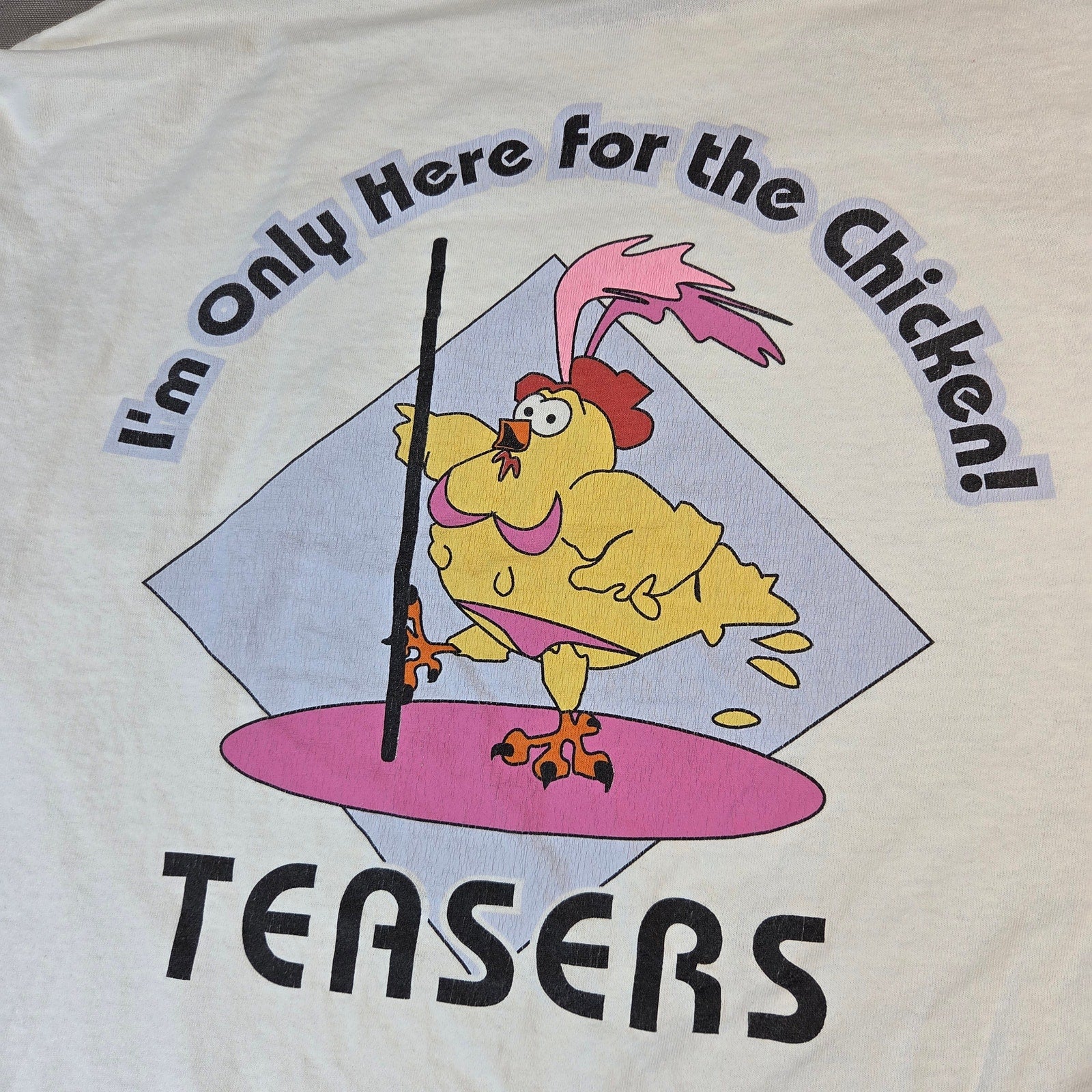 Hanes Vintage Teasers Gentlemens Club Three Forks MT Chicken T Shirt L