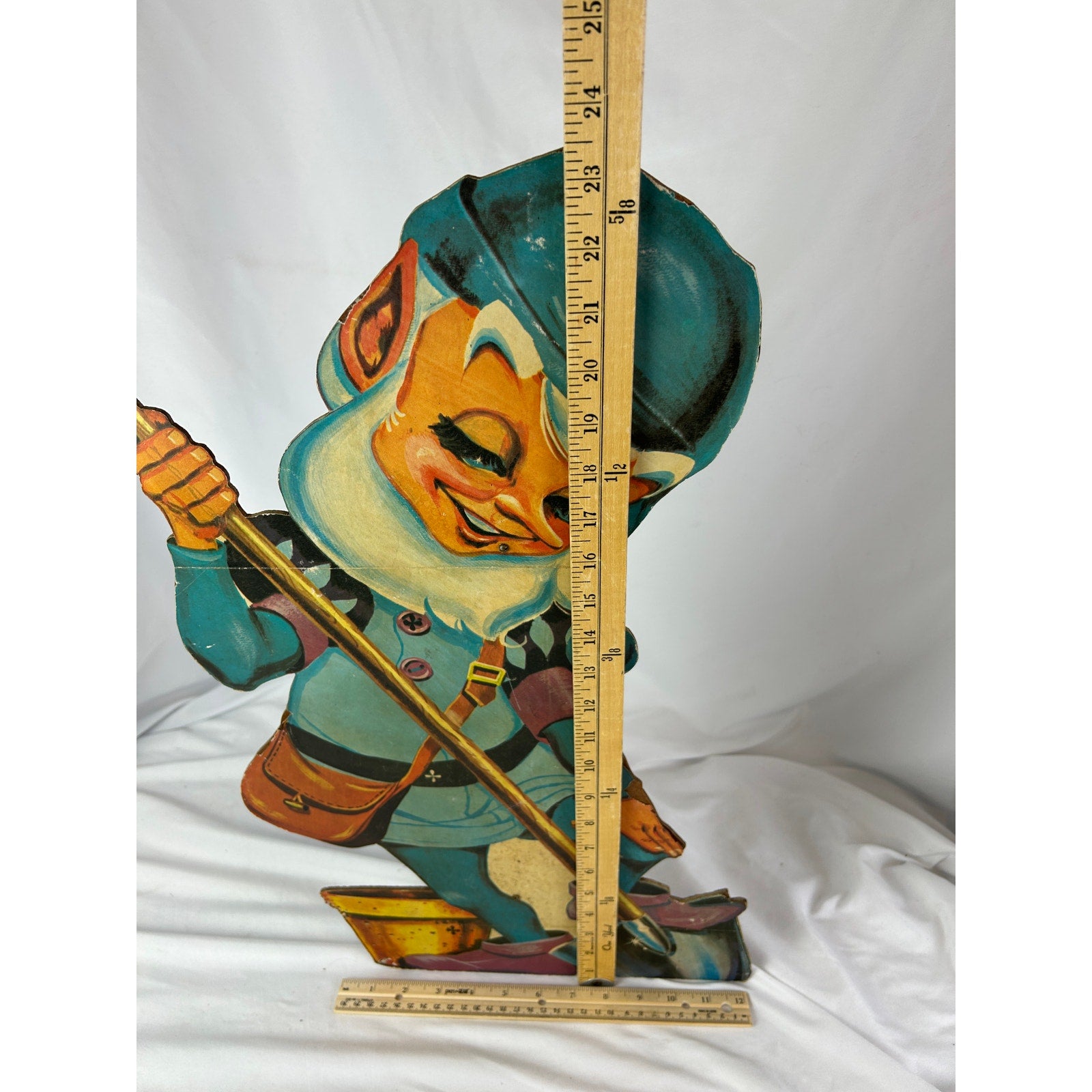 Mid Century Christmas Elf Yard Art Set 4 U Bild Wood Decorations