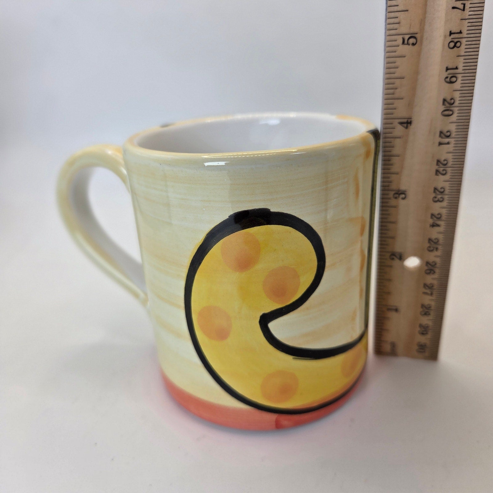 The Cellar 1995 Hand Painted Italy Cat Coffee Mug Vintage Ceramic Cup Art