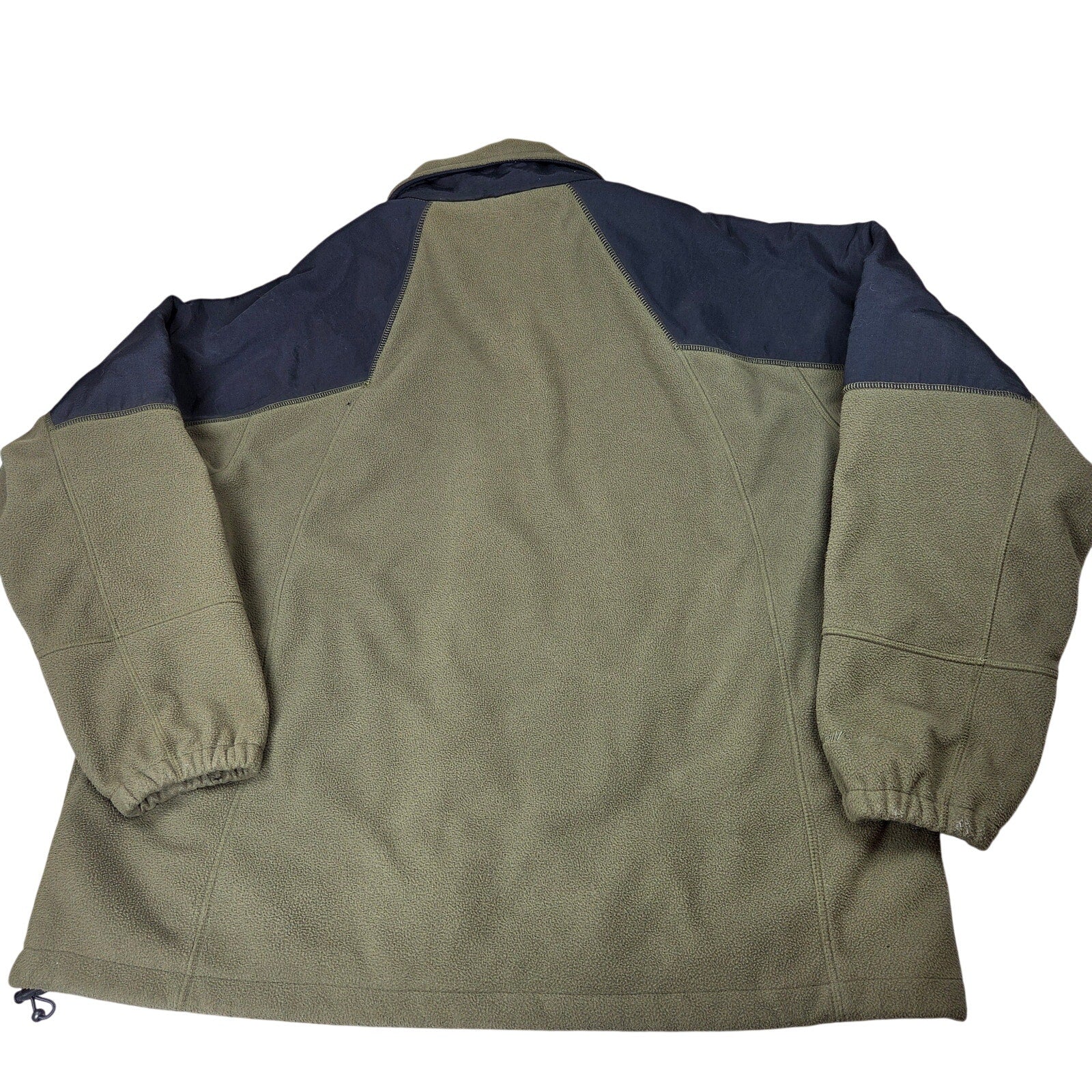 Cabela's XL Tall Full Zip Fleece Jacket Green Outdoor Hunting Polyester XLT